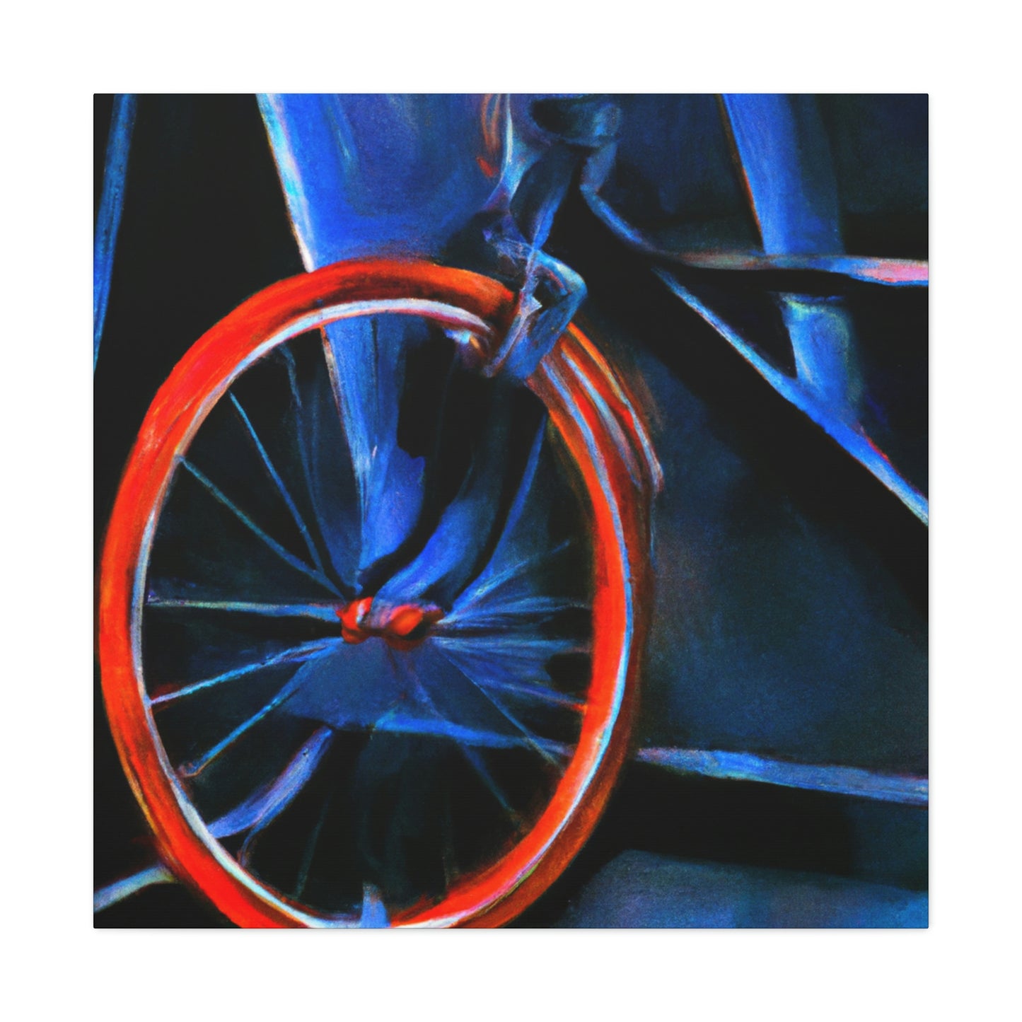 "Bicycle in Abstract Shade" - Canvas