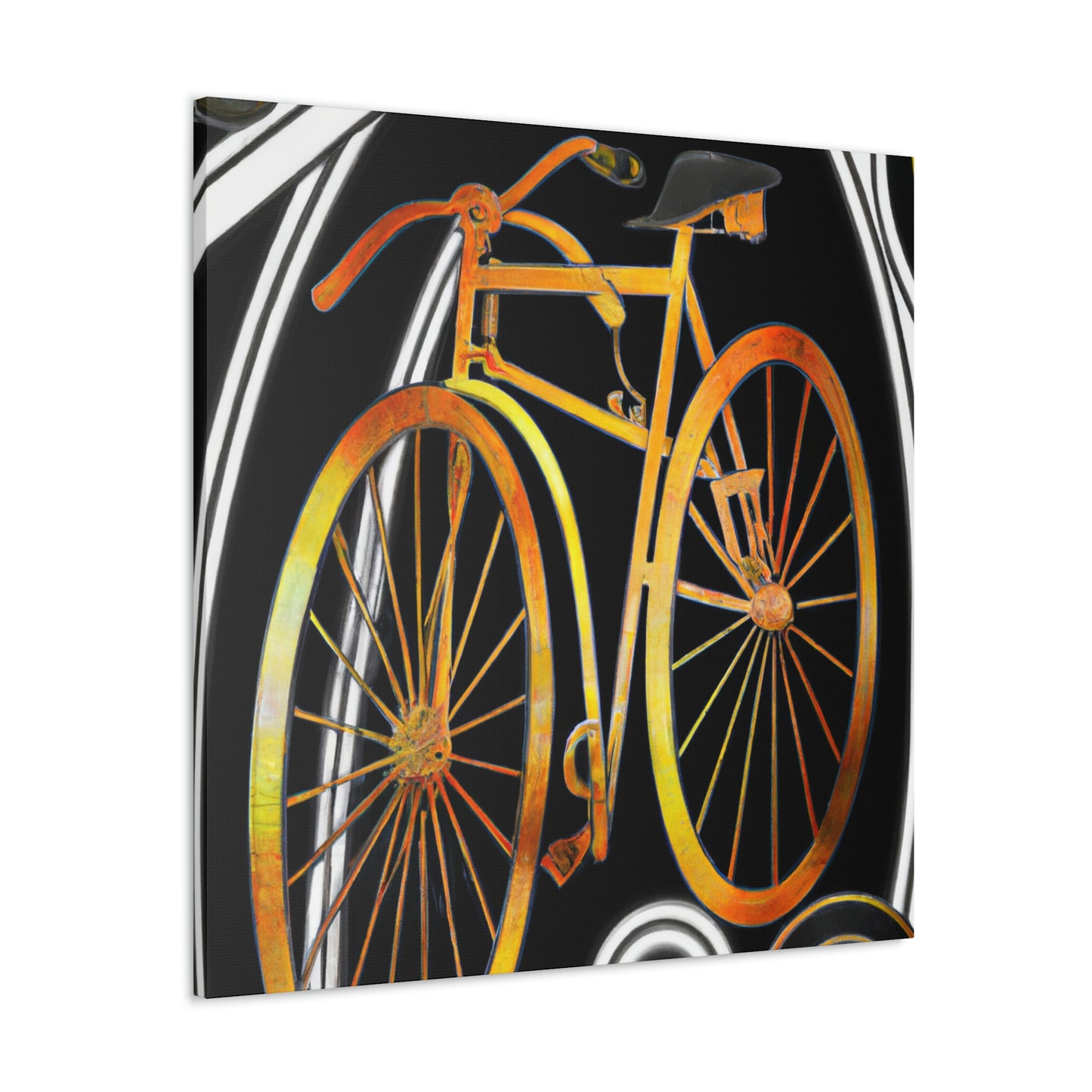 "Wheeling Art Deco Bike" - Canvas