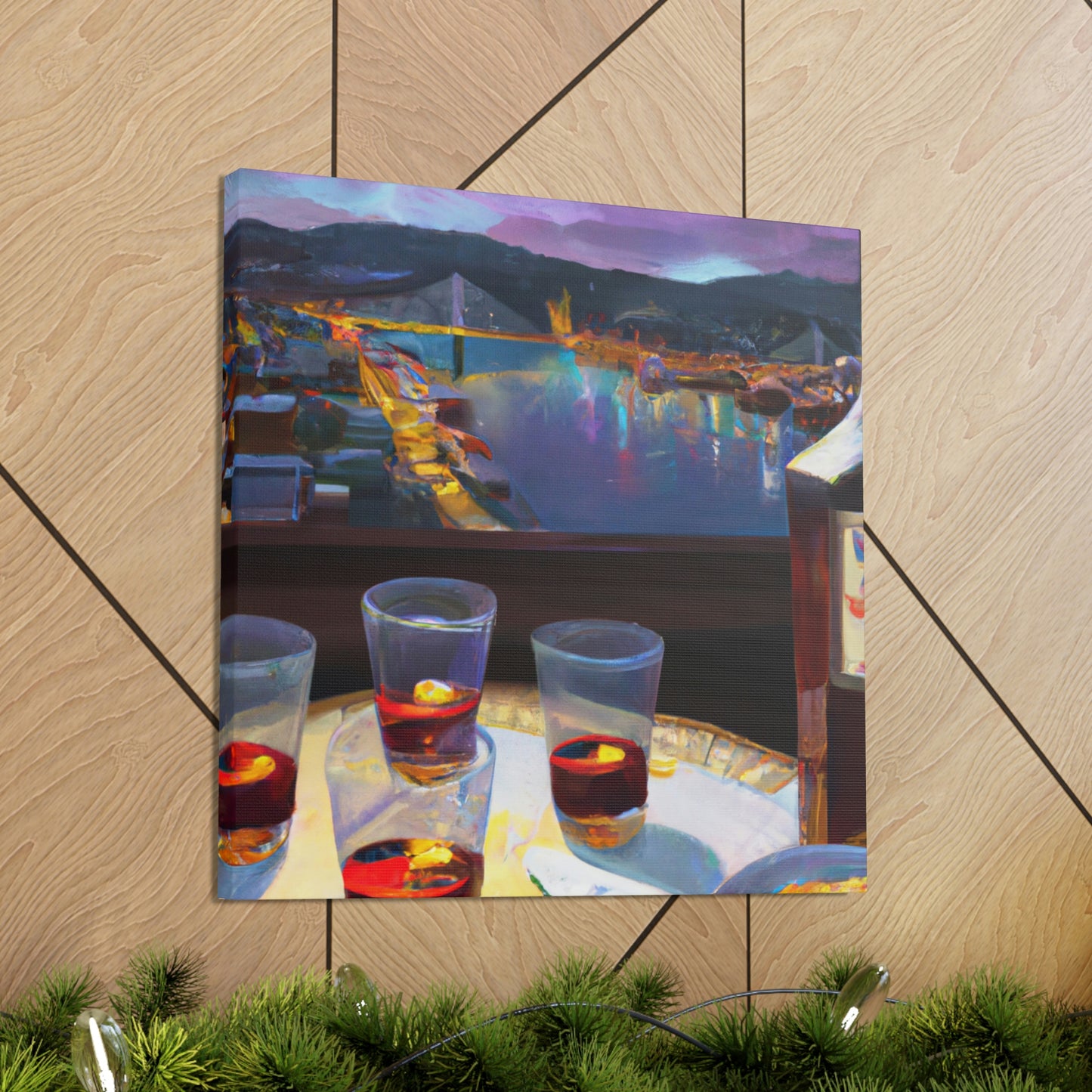 Booze in Glasses - Canvas