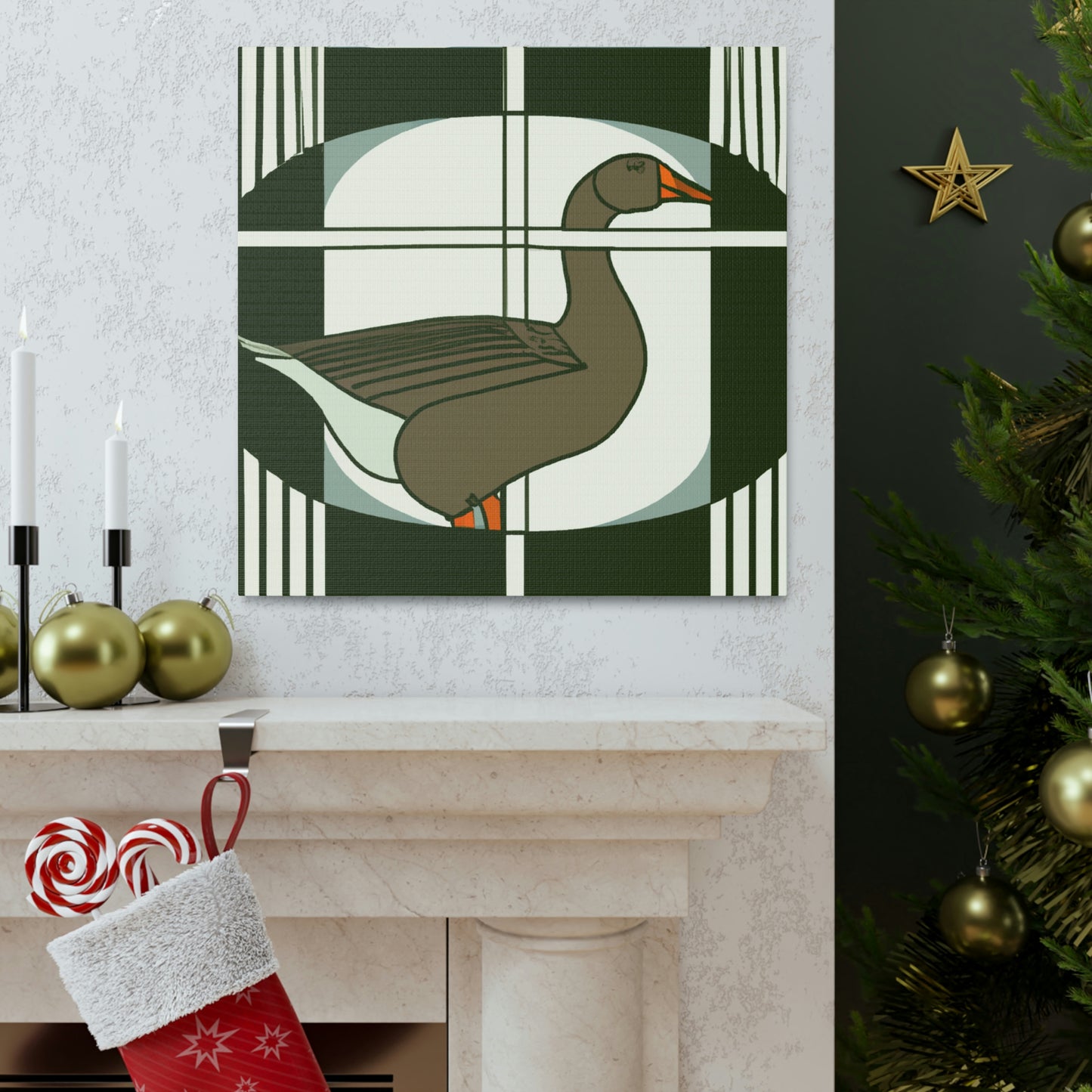 Goose in Deco Style - Canvas