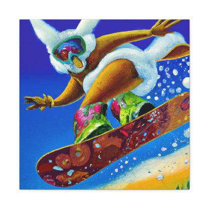 "Snow Boarding Deco Splendor" - Canvas