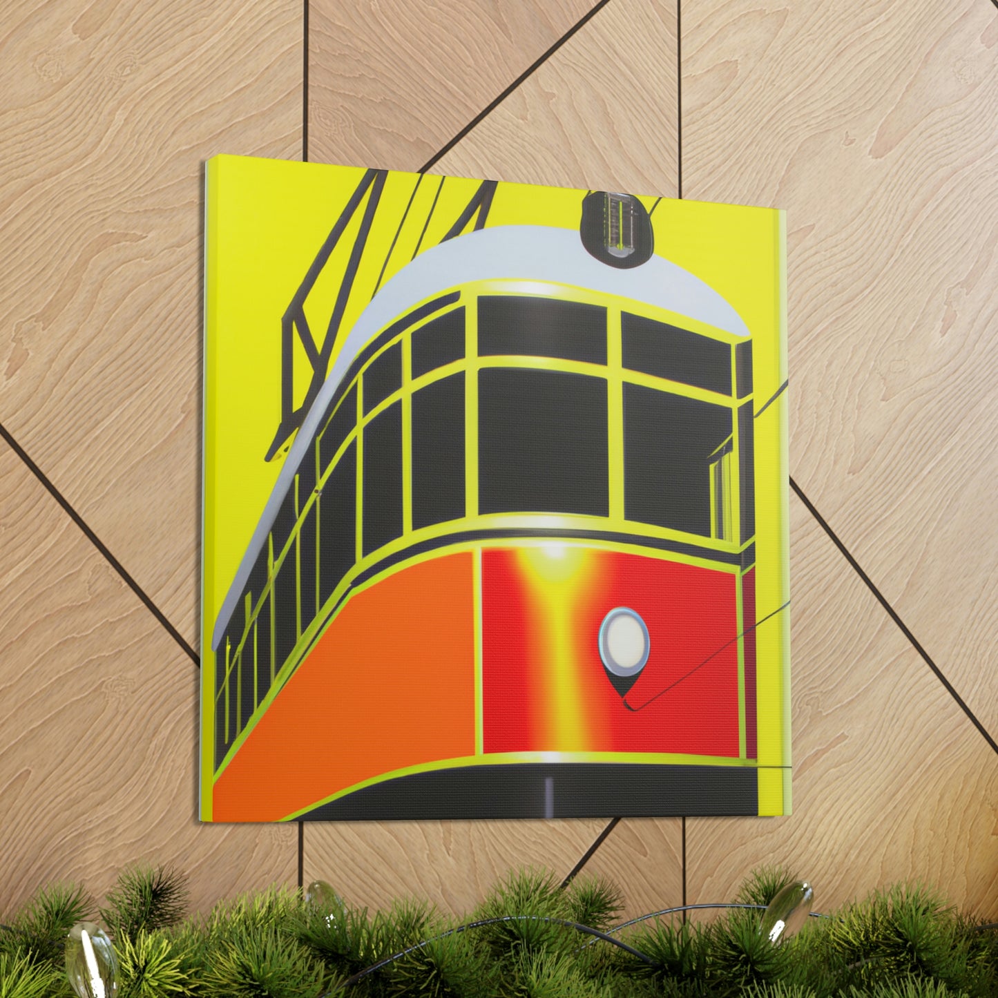 "Electric Tram Ablaze" - Canvas