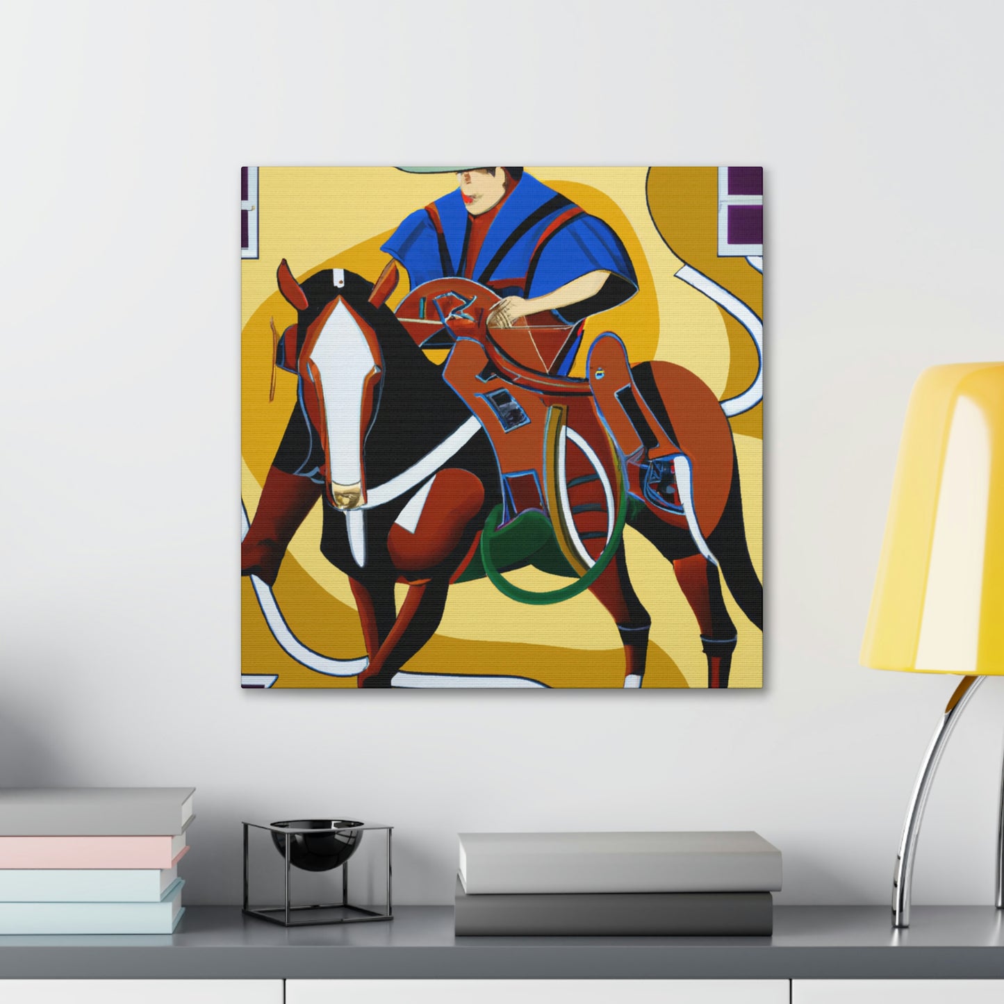 "Cowboy on Wild Steed" - Canvas