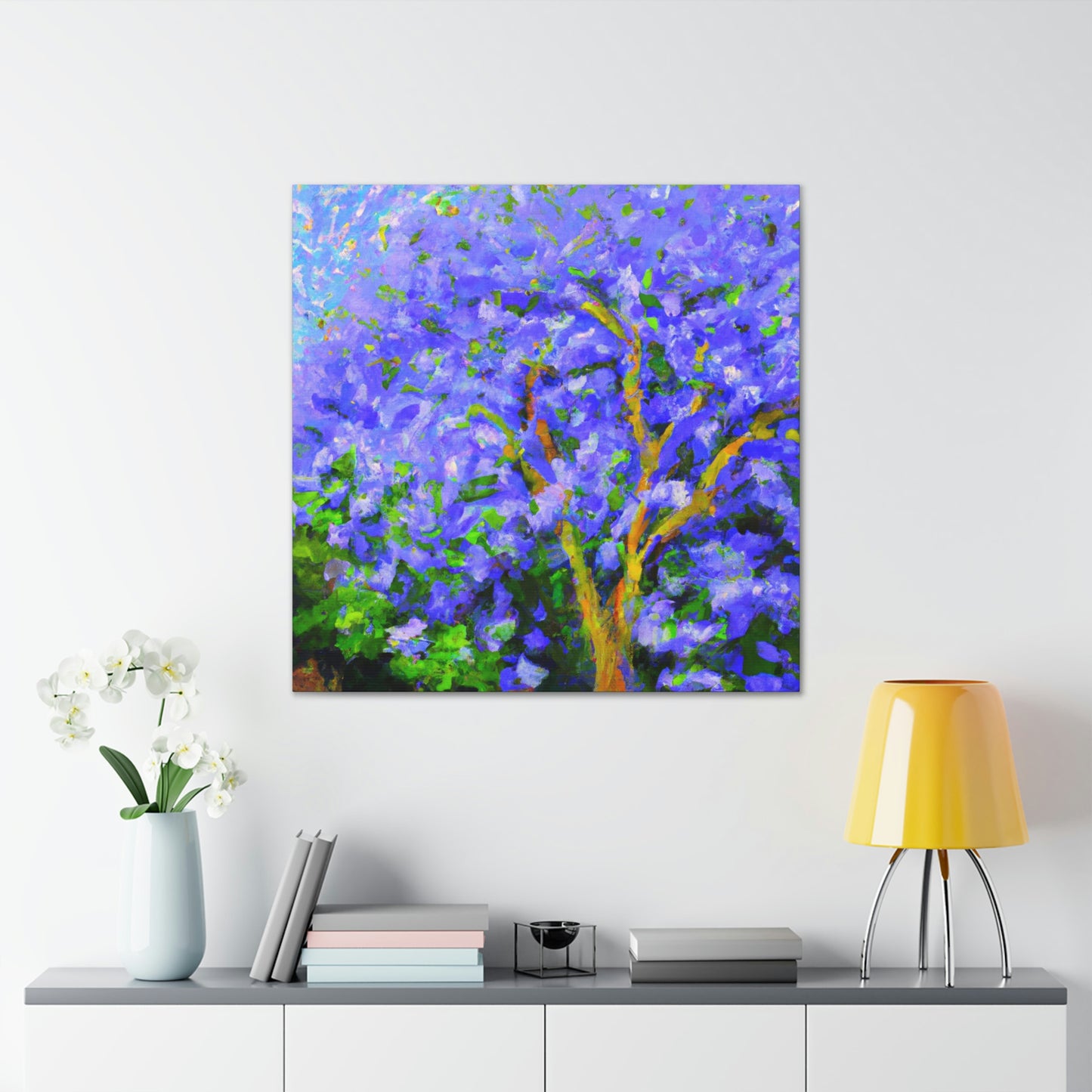 Jacaranda Tree Reflection - Canvas