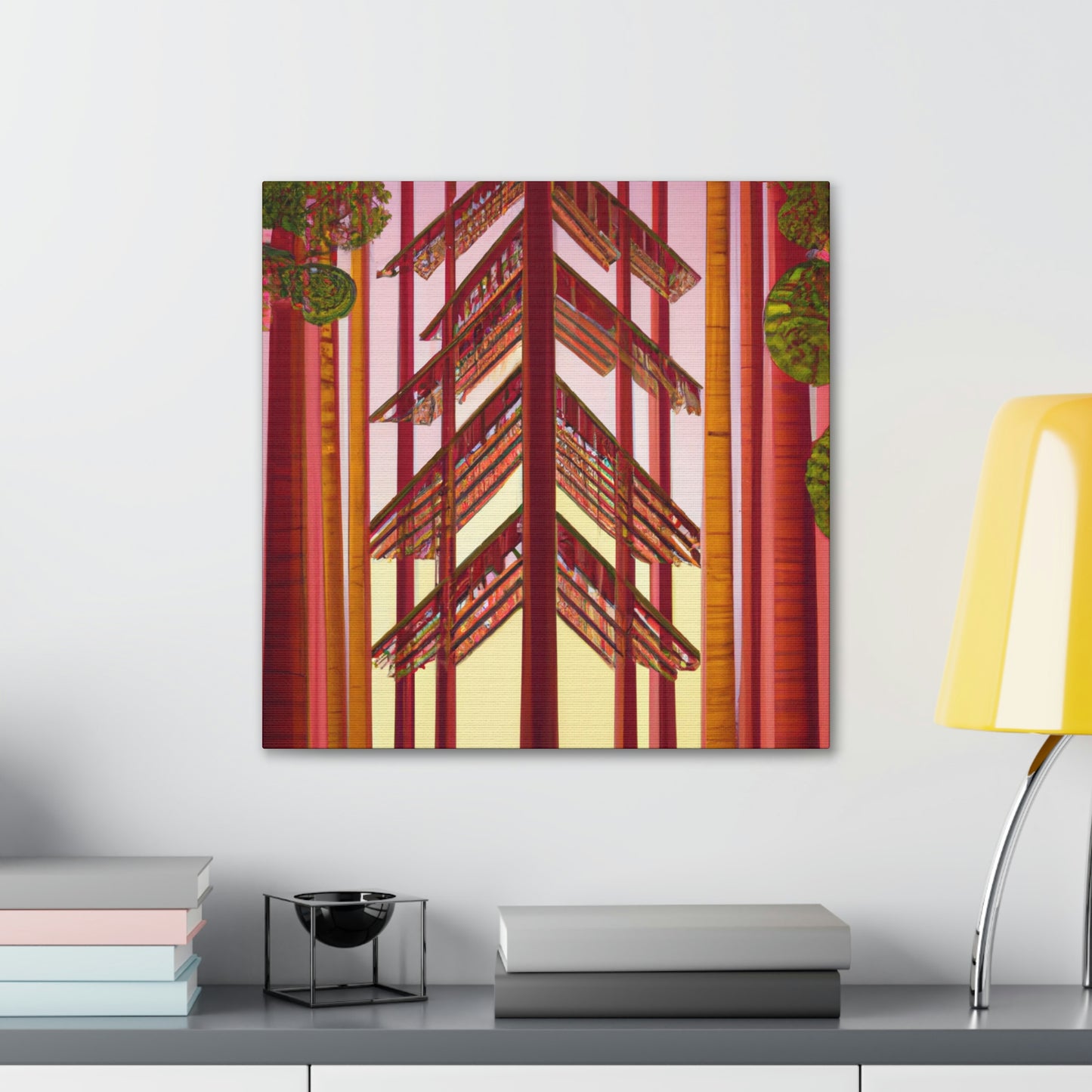 "Futuristic Redwood Monument" - Canvas