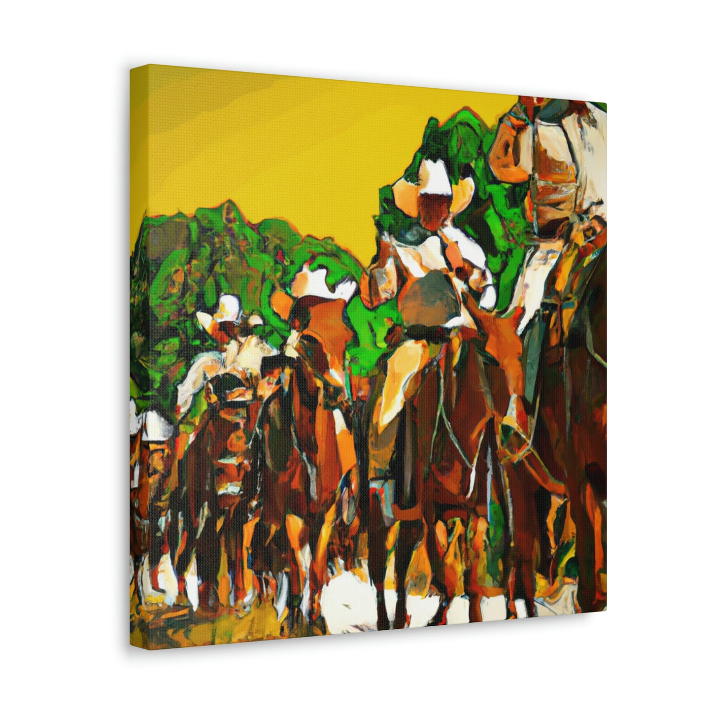 Herding the Cattle Sunrise - Canvas