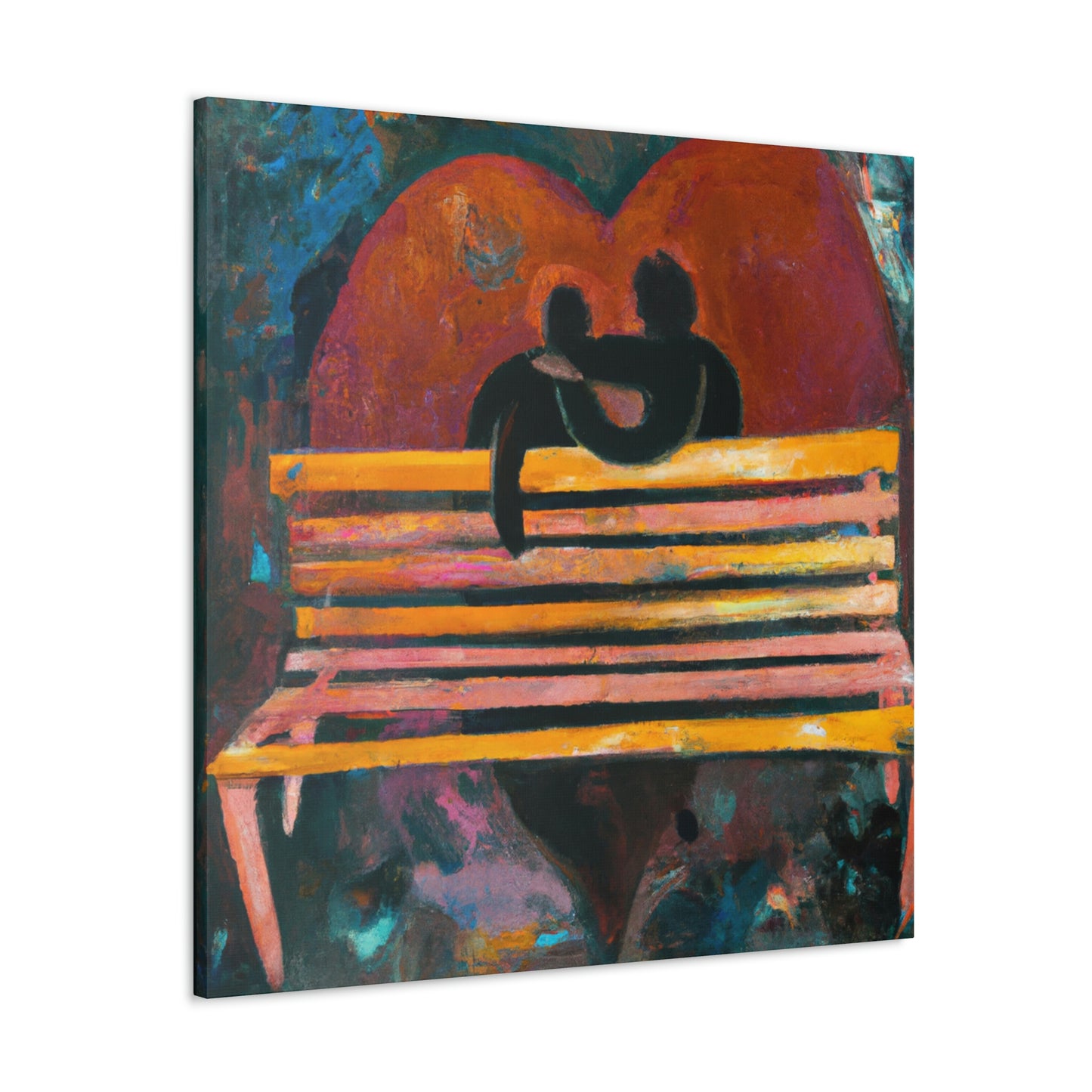 Love on a Bench - Canvas