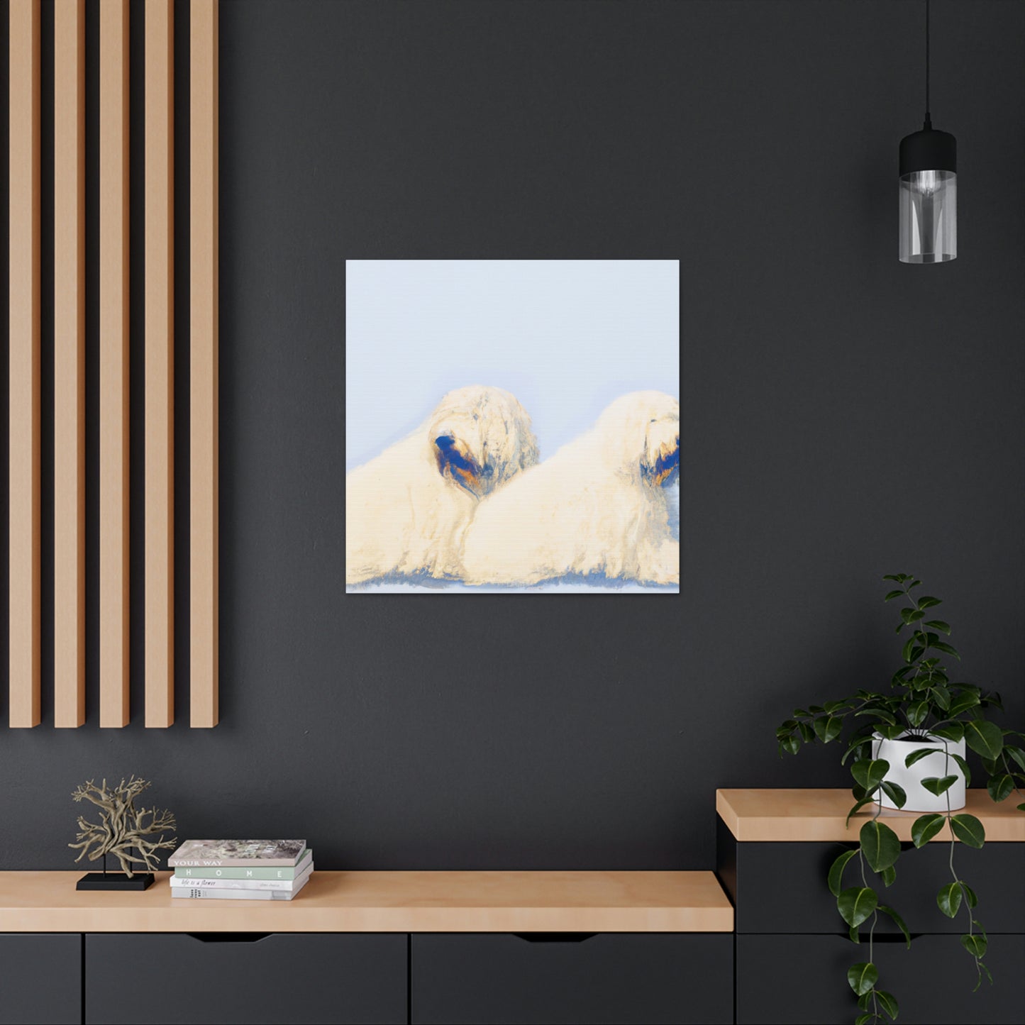 Old English Sheepdog Freedom - Canvas