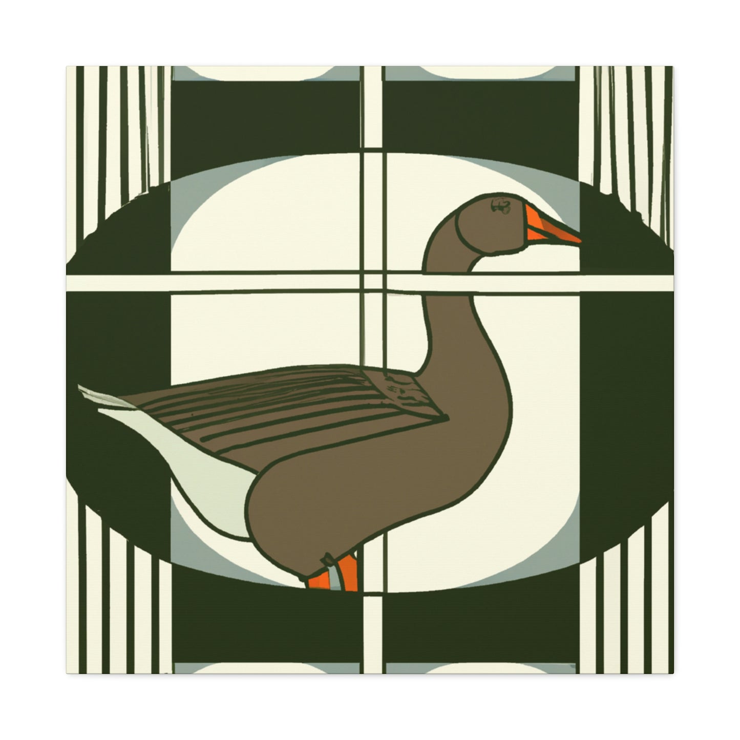 Goose in Deco Style - Canvas