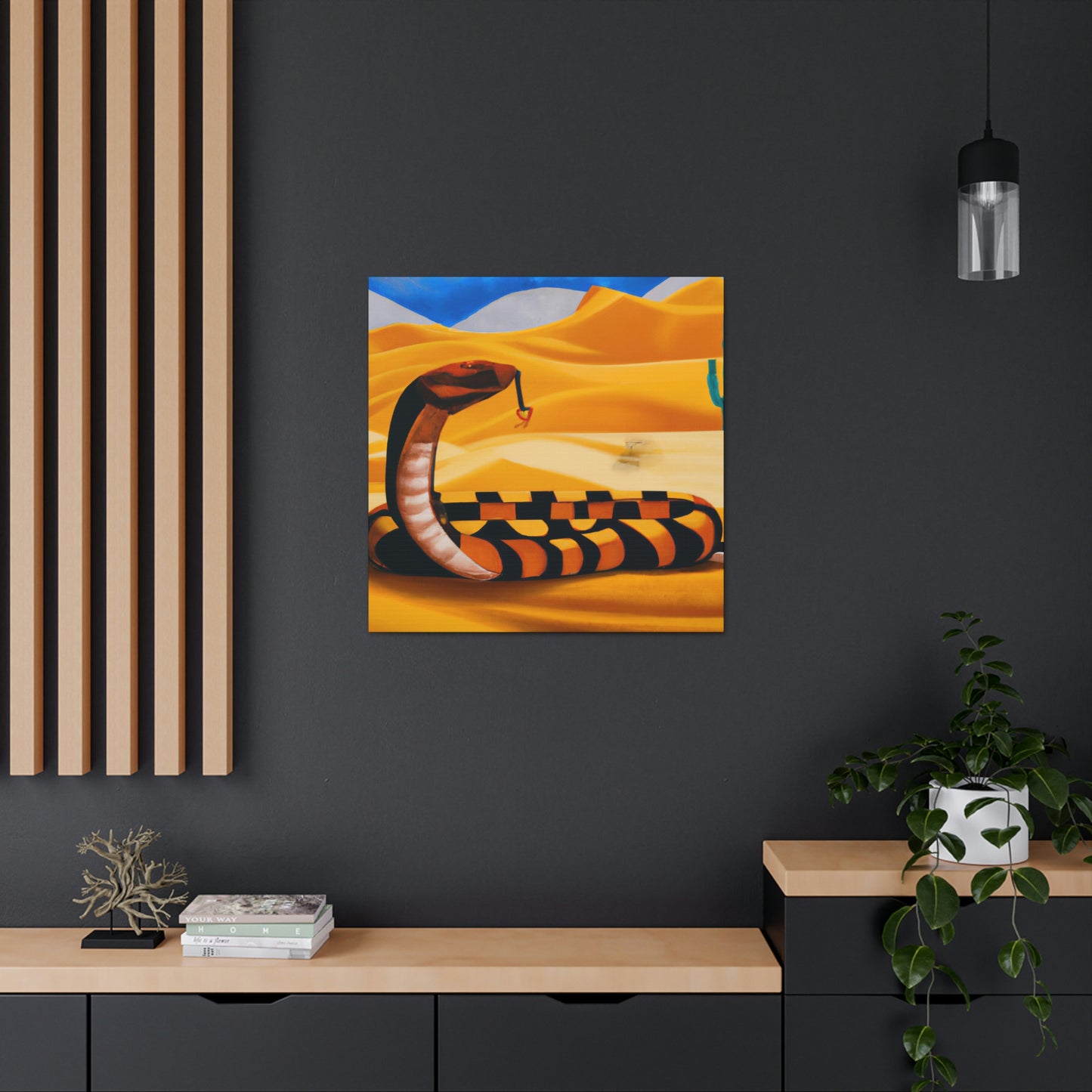 "Striking Rattlesnake Deco" - Canvas