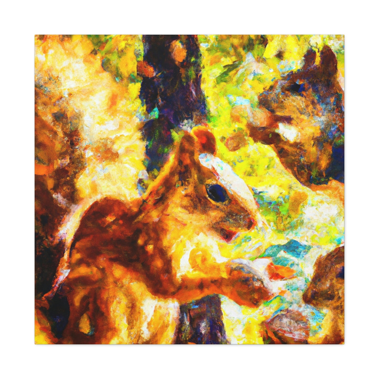 "Squirrels in Impressionism" - Canvas