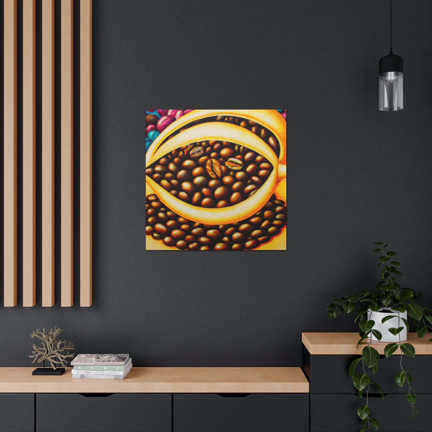 "Coffee Beans Dreamscape" - Canvas