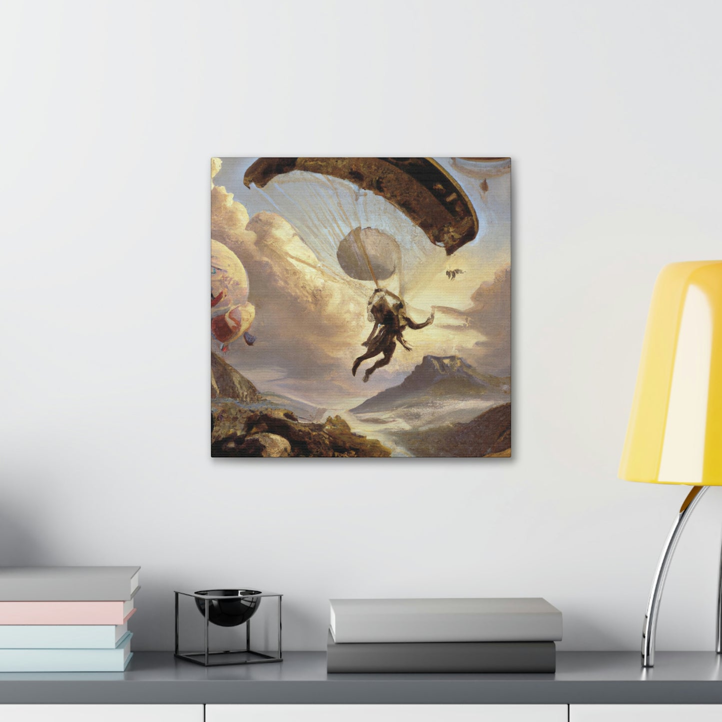 "Paratrooper's Heavenly Descent" - Canvas