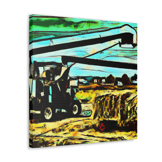 "Hay Baler at Dusk" - Canvas