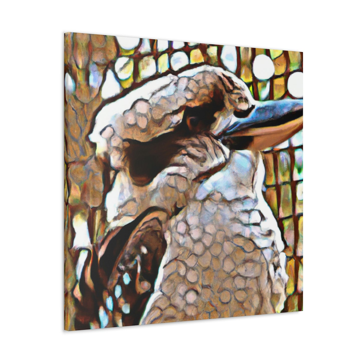 Kookaburra Pointillism - Canvas