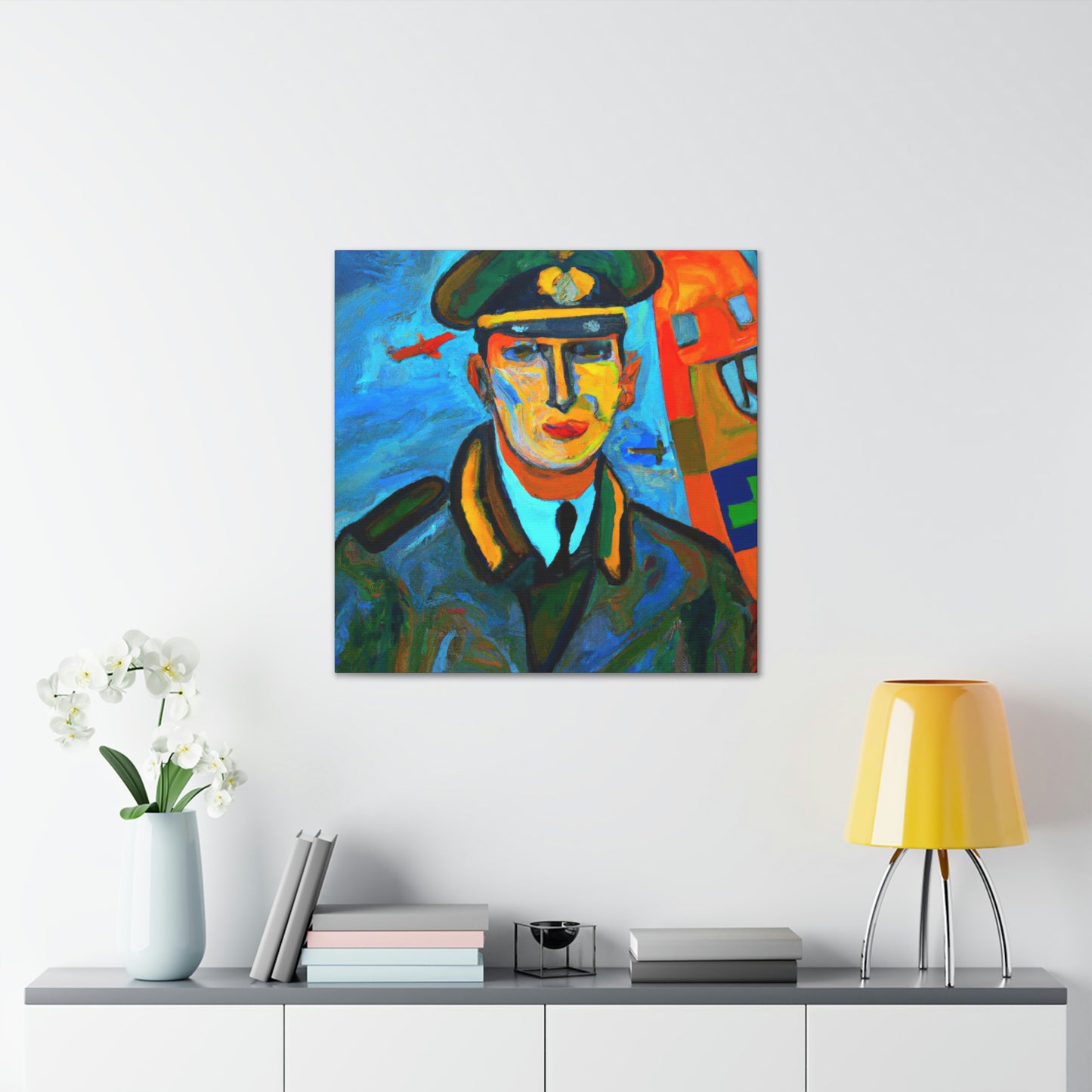 Navy Pilot in Fauve - Canvas