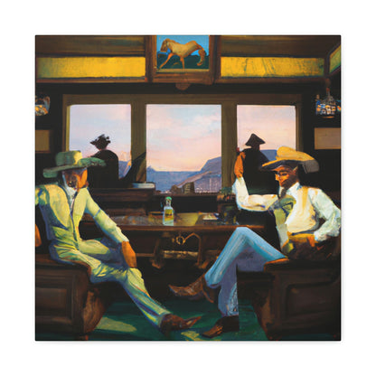 "Glamorous Saloon Scene" - Canvas