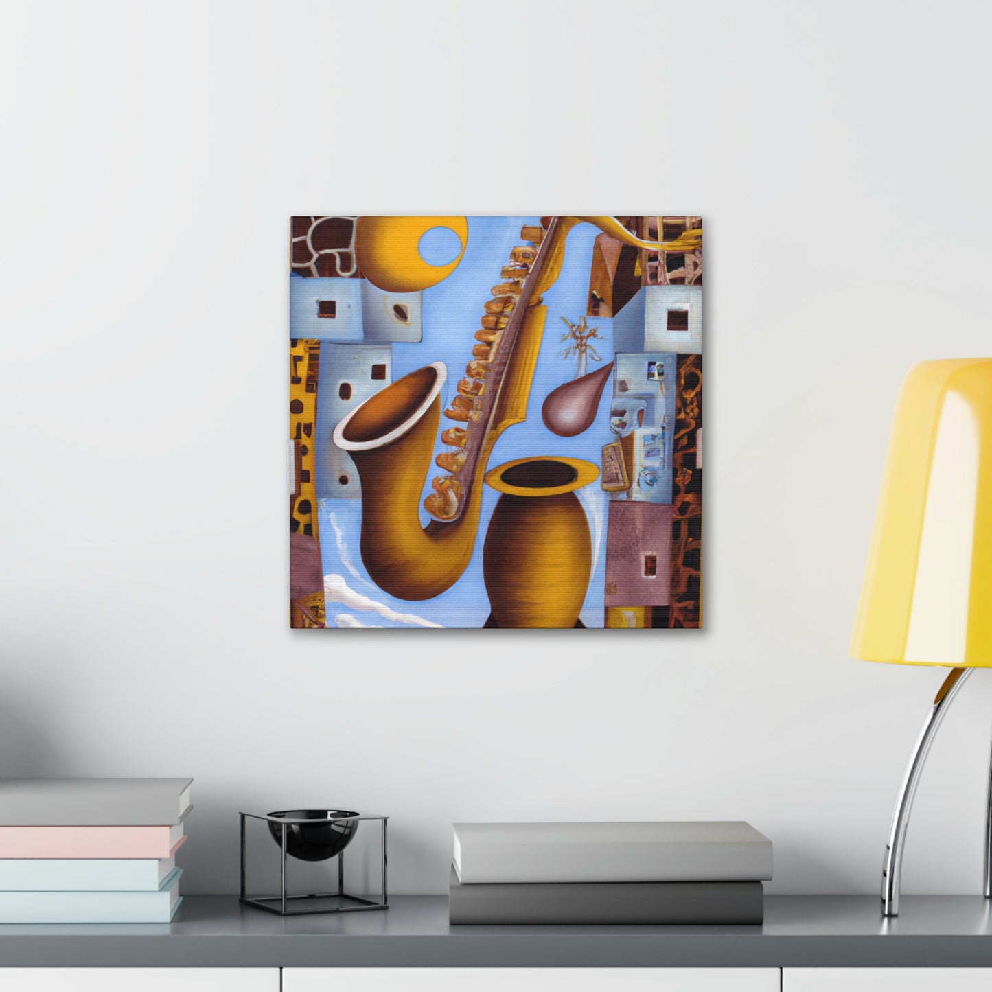 Saxophone in Spirals - Canvas