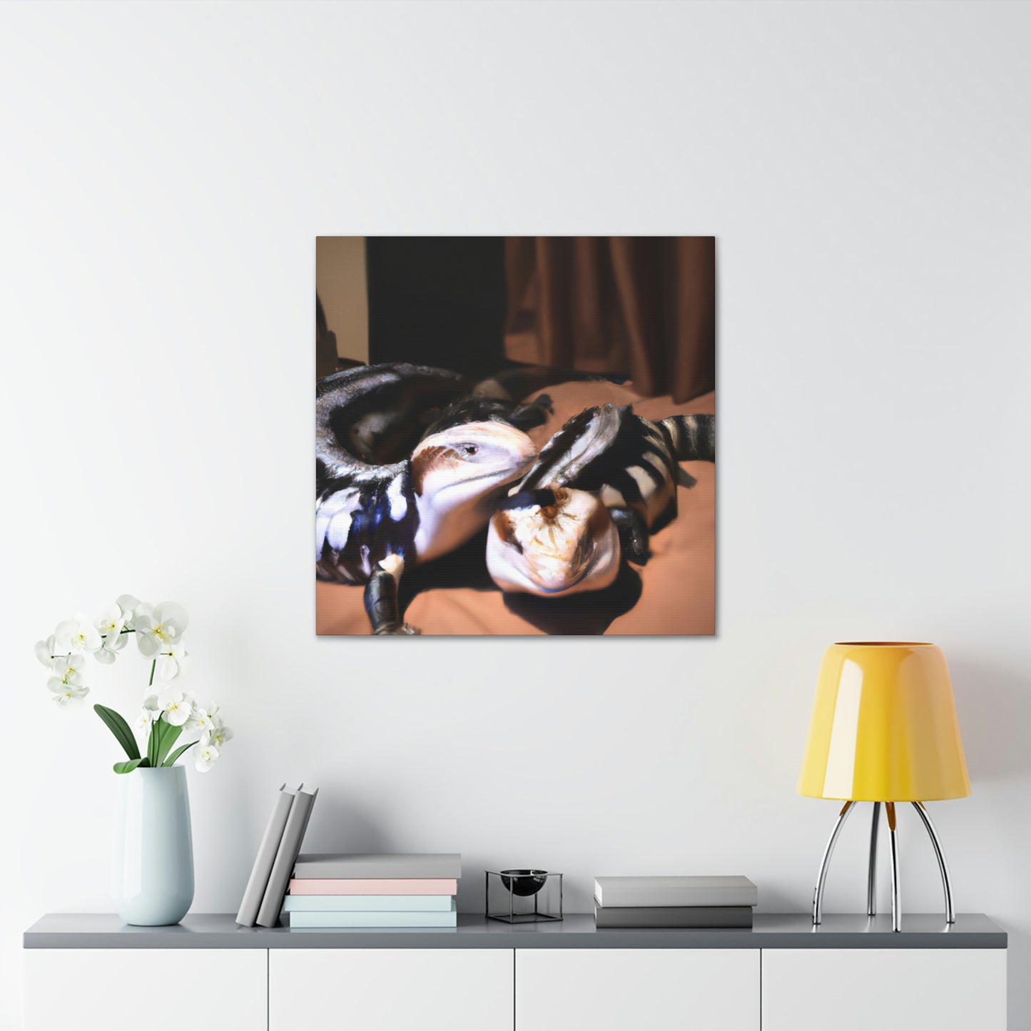 Blue-Tongued Skink Portrait - Canvas