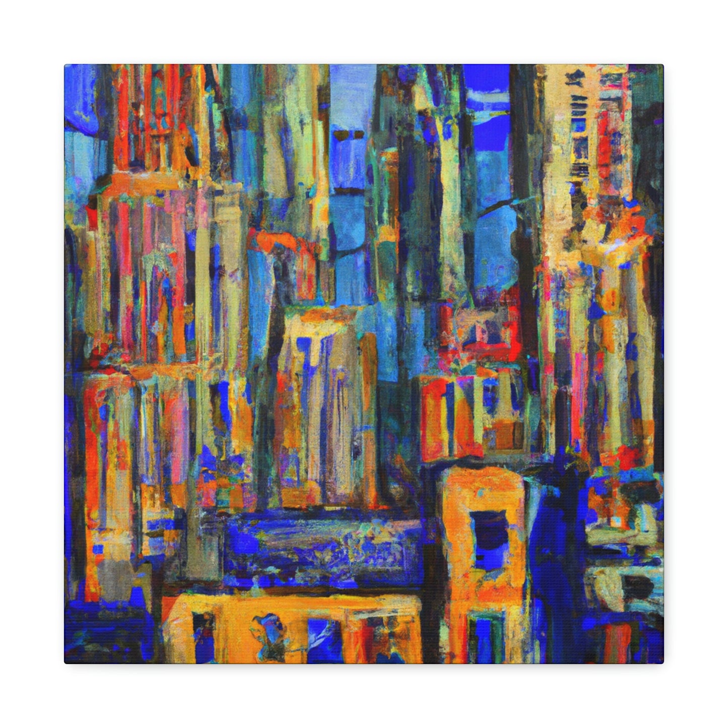 "Sculpted Art Deco Bliss" - Canvas