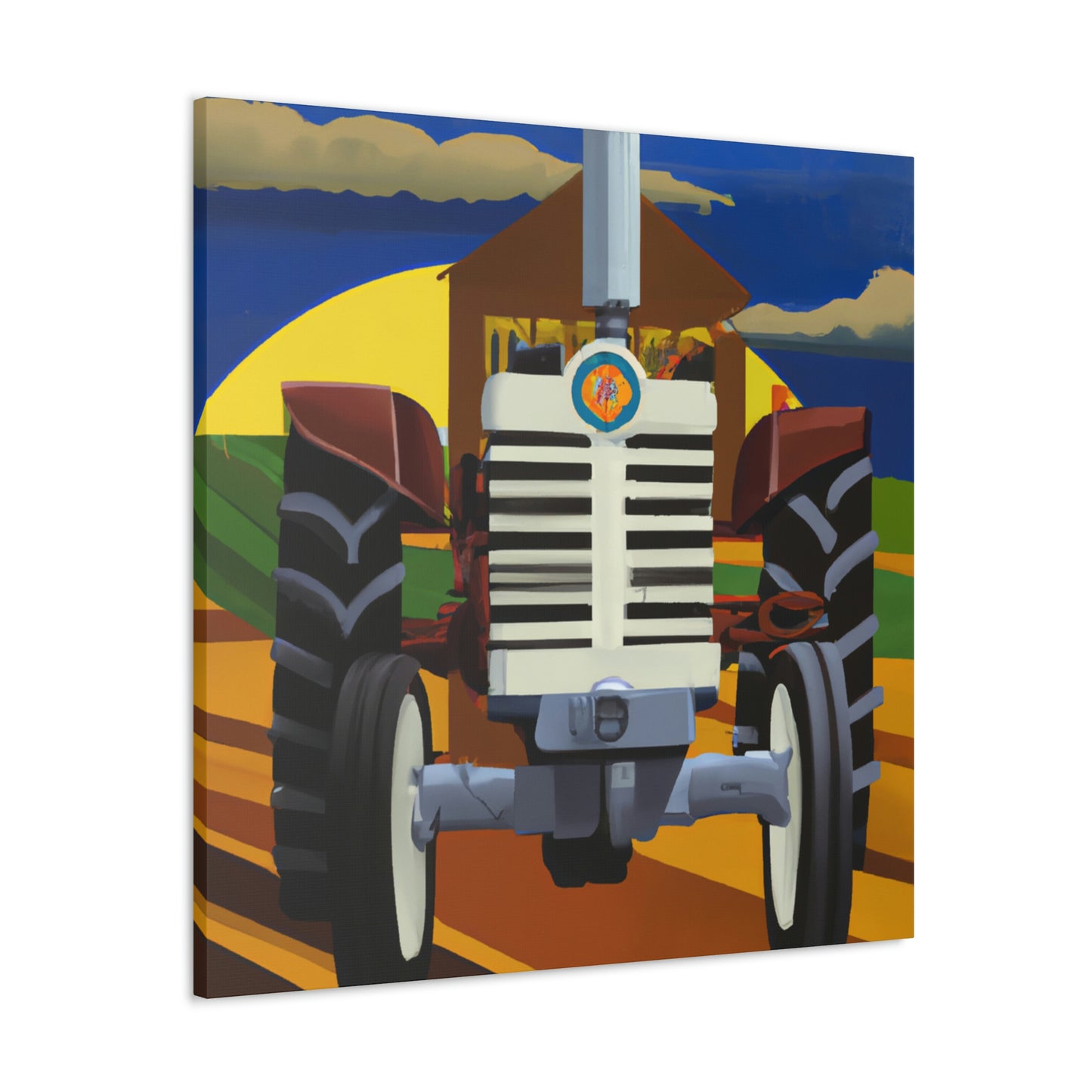 Tractor in Art Deco - Canvas