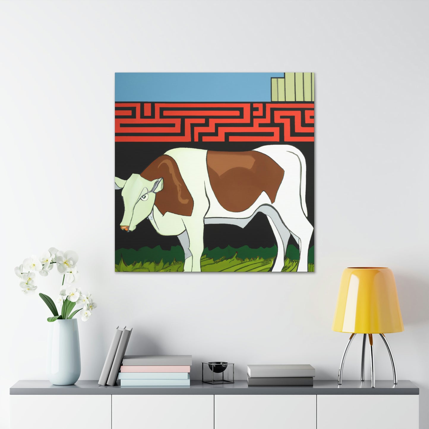 Calves in Art Deco - Canvas