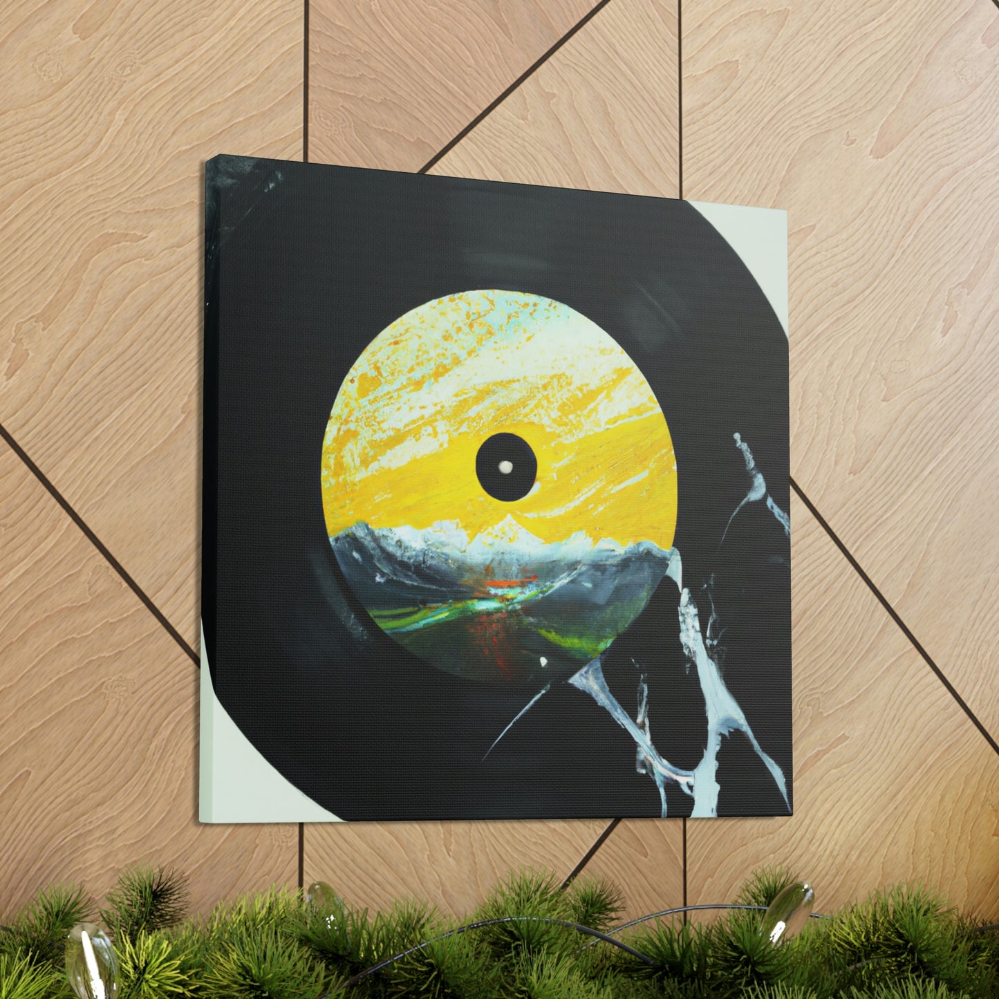 Vinyl Record Reflection - Canvas