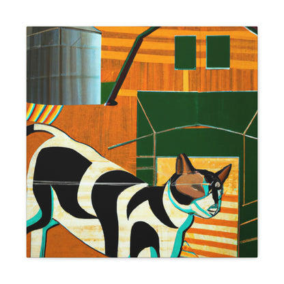 "Barn Cat Art Deco" - Canvas