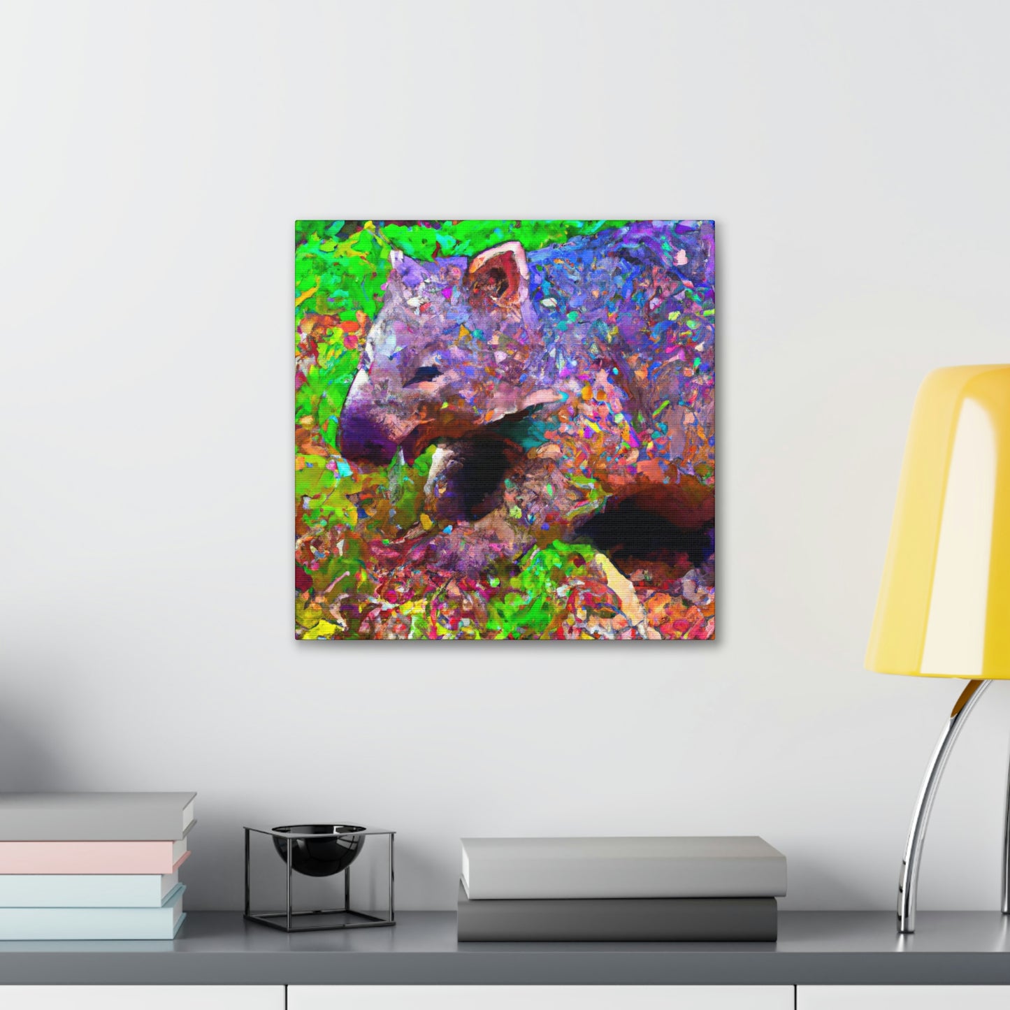 "Wombat in Pointillism" - Canvas