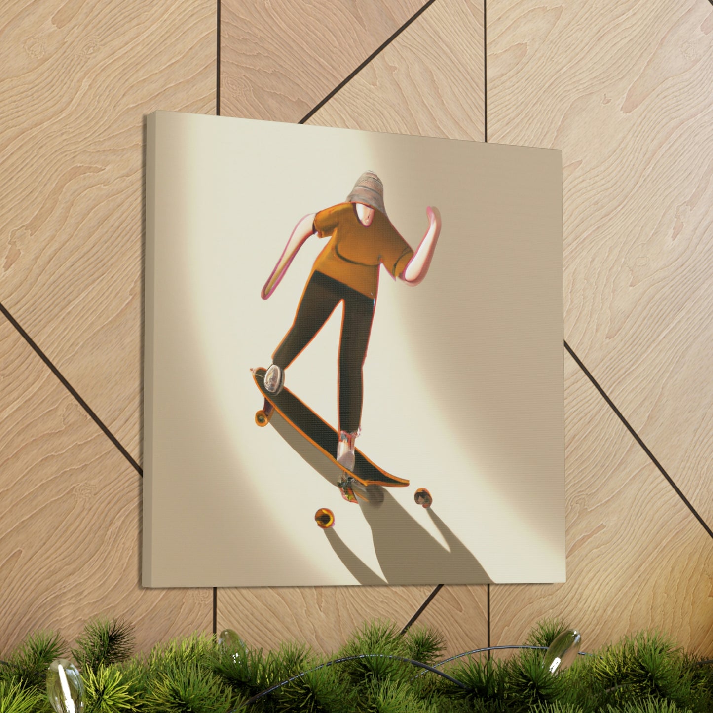 Skateboarding Abstract Minimalism - Canvas