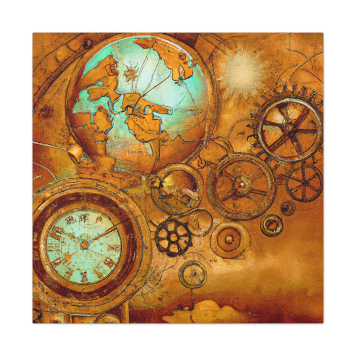 Steampunk Celestial Mapping - Canvas