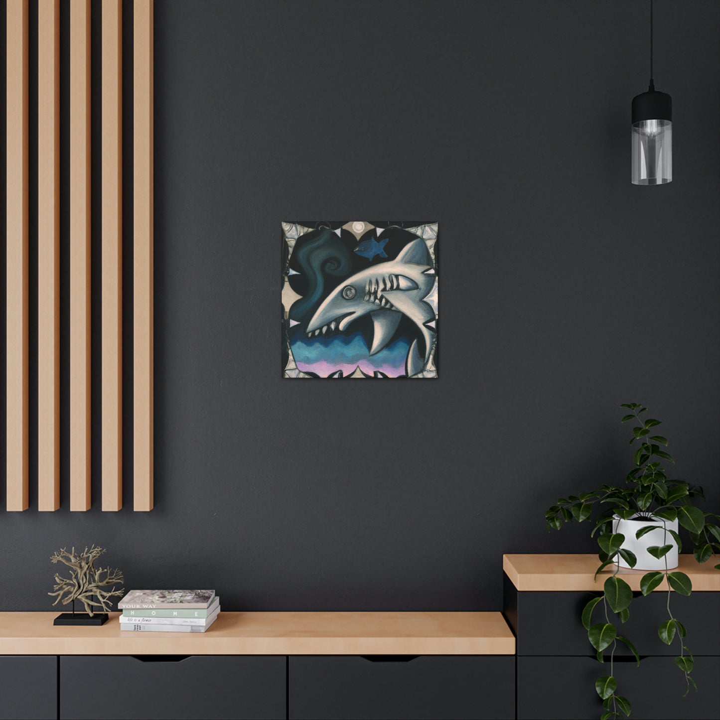 "Shark Fin Flair Art" - Canvas