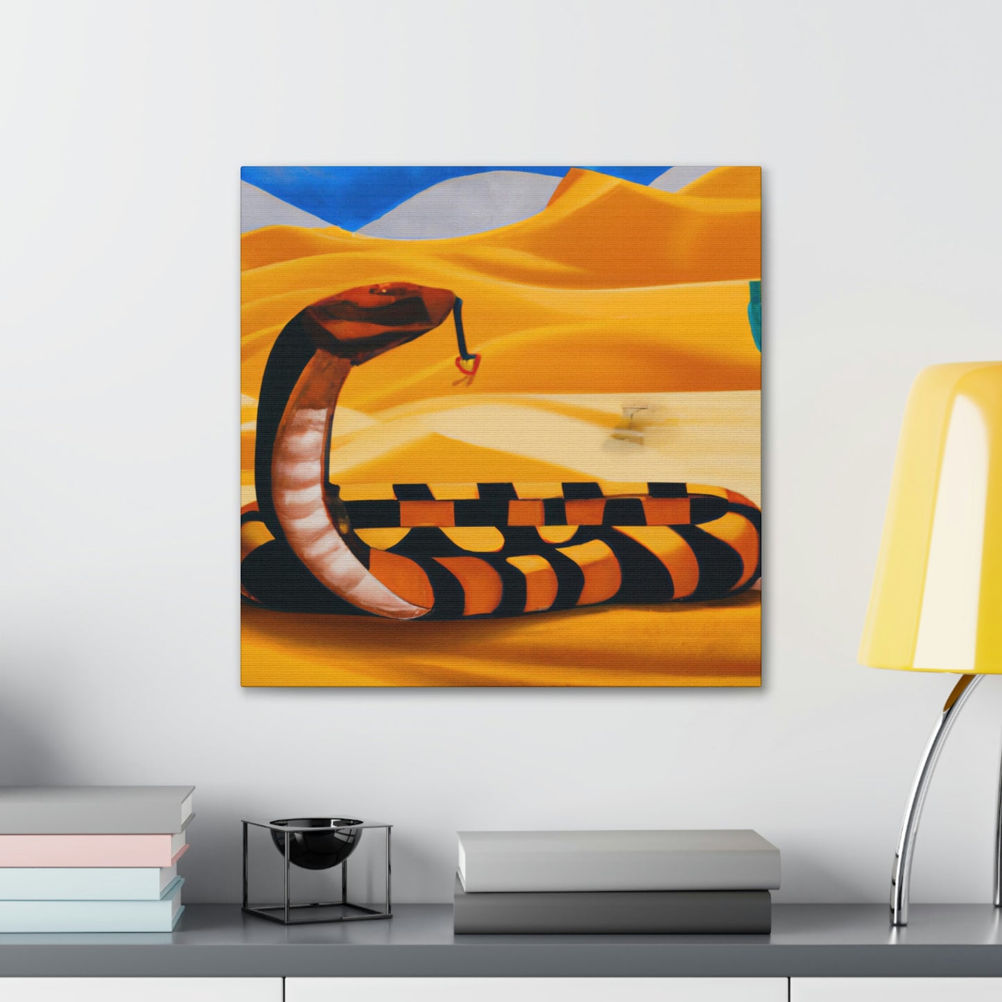 "Striking Rattlesnake Deco" - Canvas