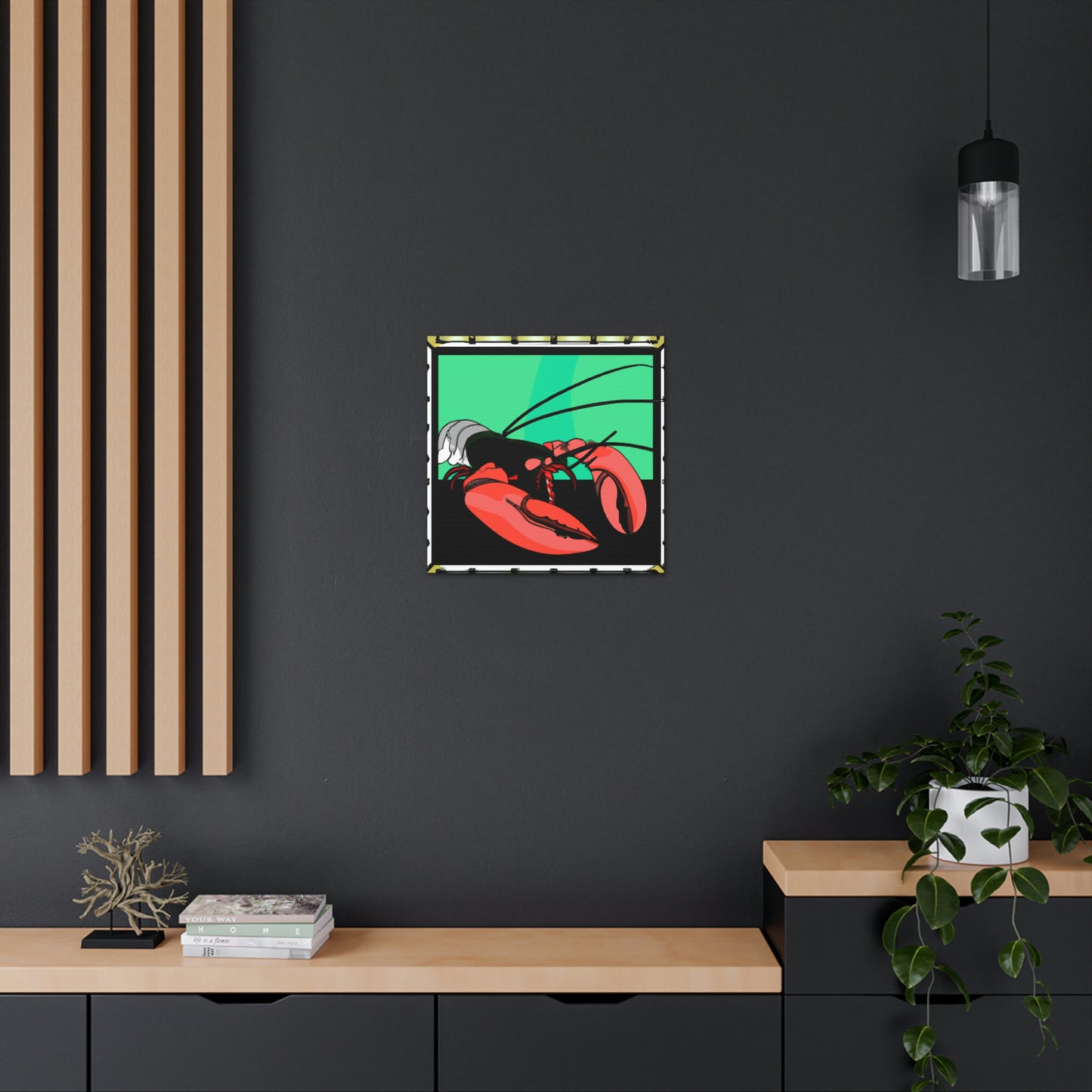 "Lobster Lures Lovingly" - Canvas