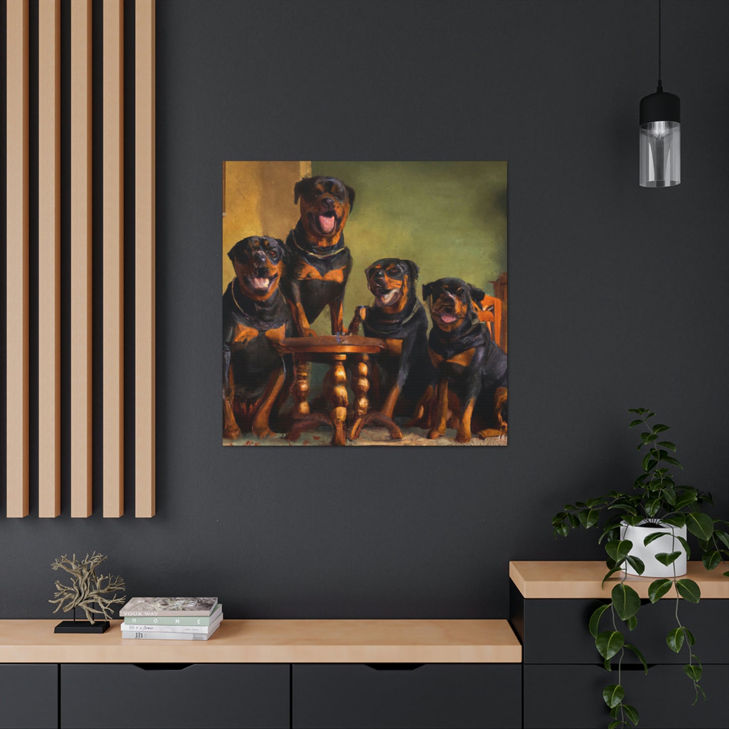 A Rottweiler's Regard - Canvas