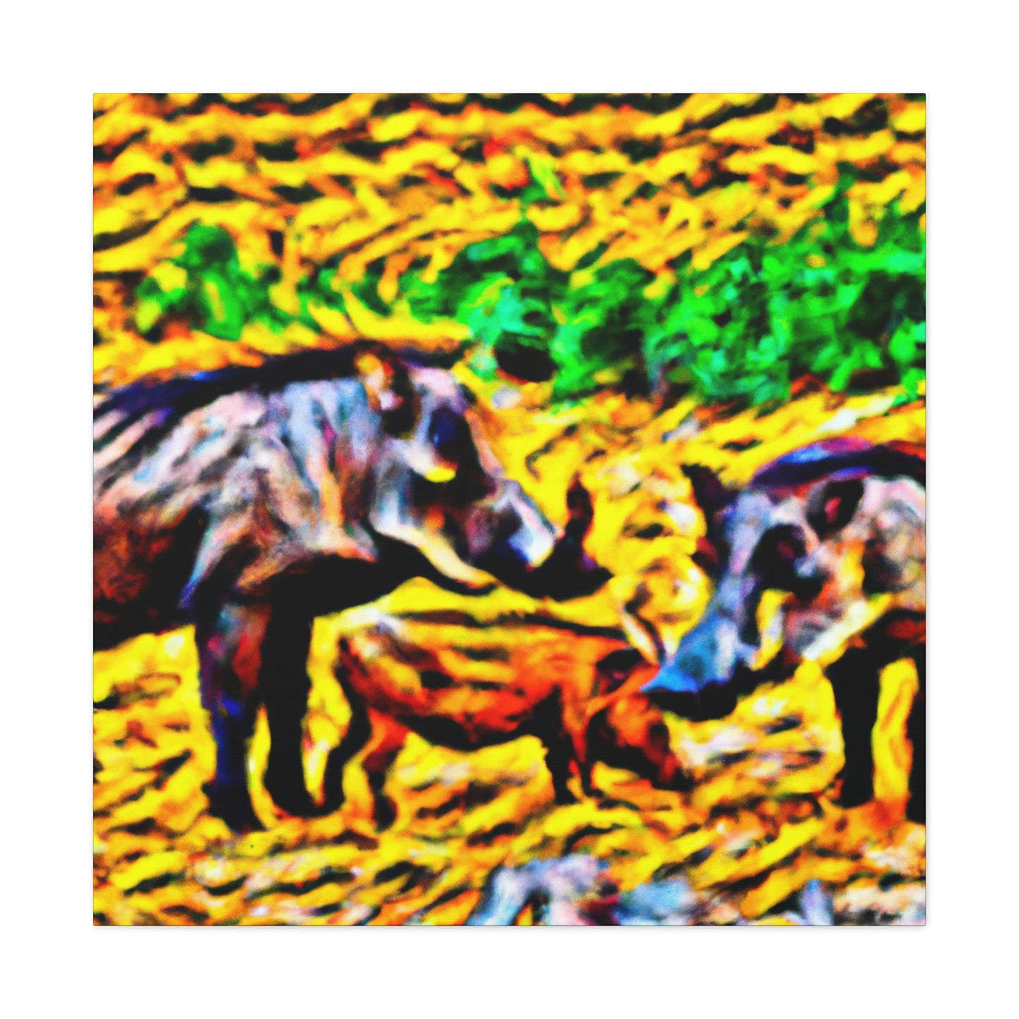 "Warthog War Dance" - Canvas