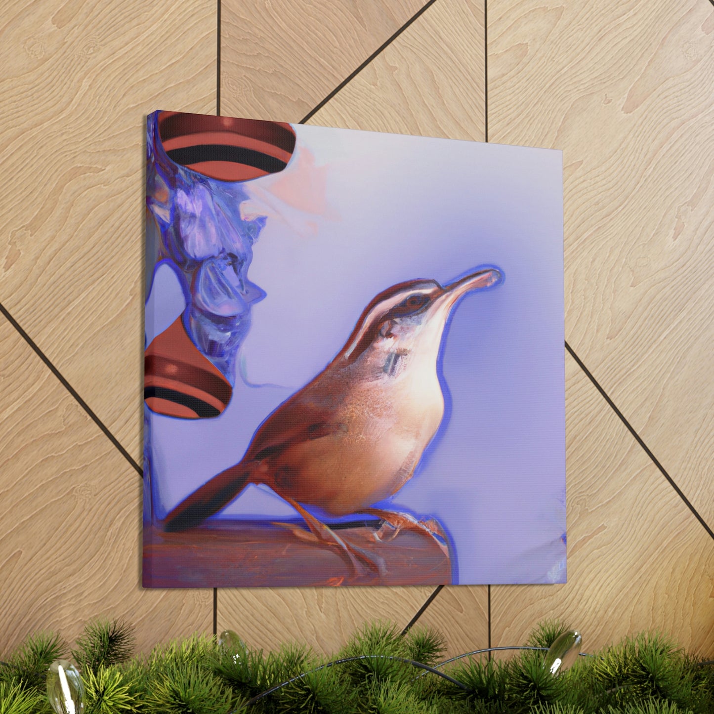 Carolina Wren Reflection - Canvas