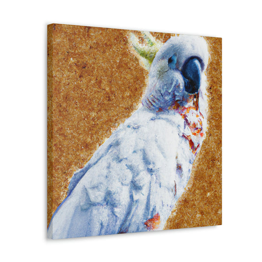 Cockatoo Pointillism Splendor - Canvas