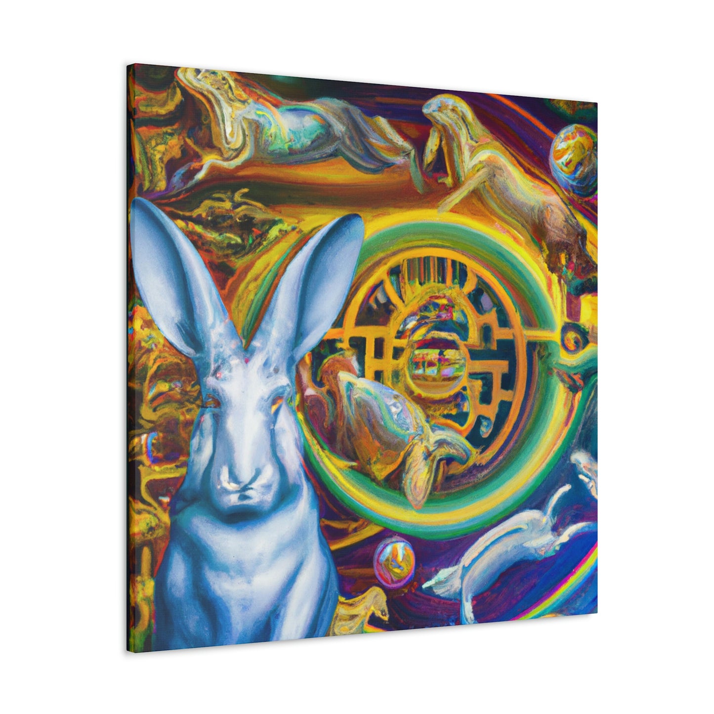 Rabbit in Neoclassicism - Canvas