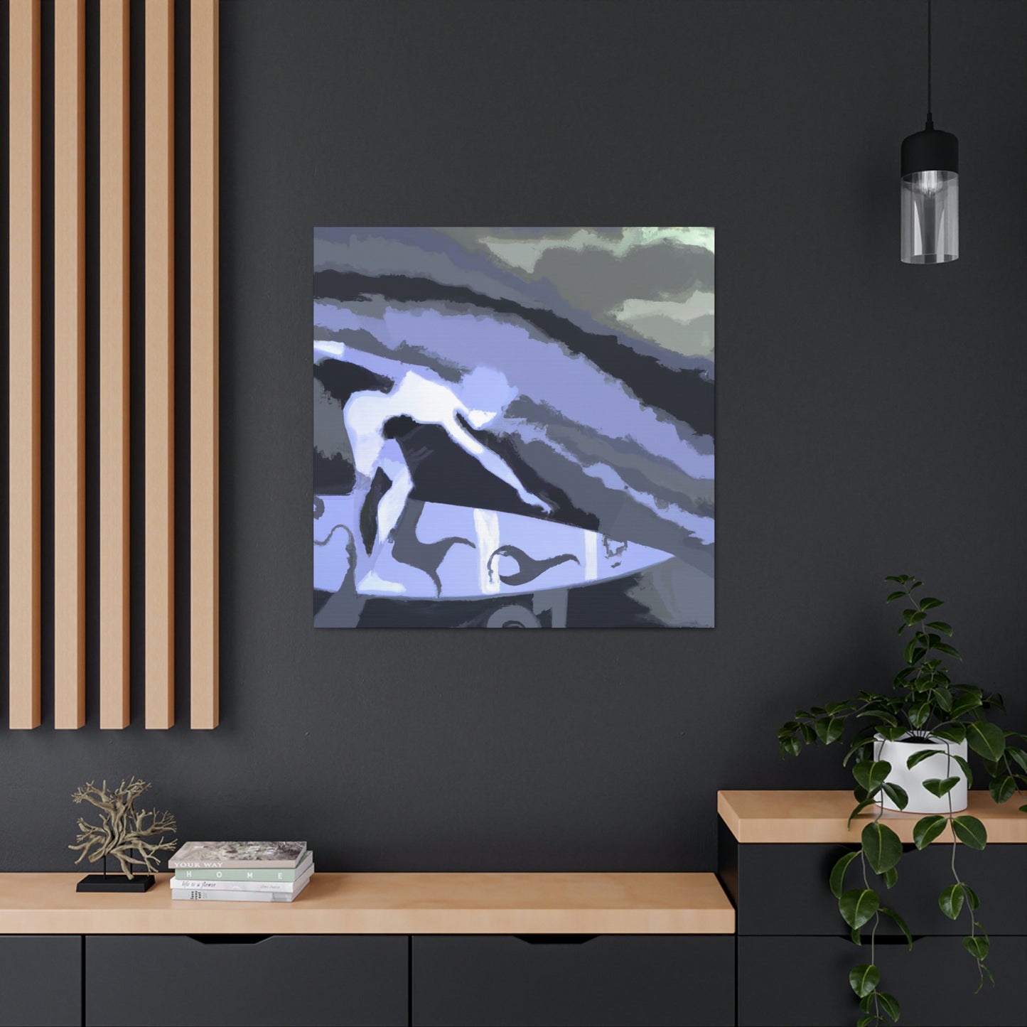 Surfing the Sea Swell - Canvas