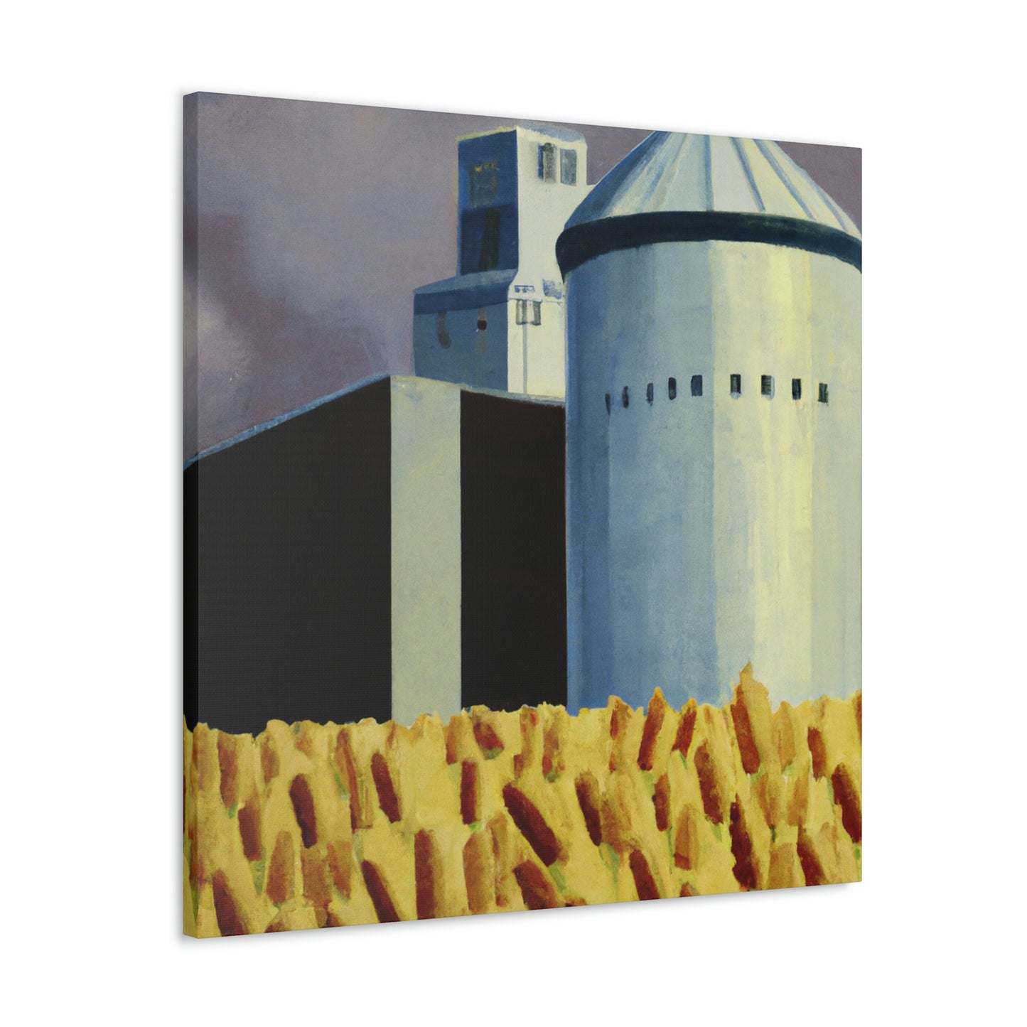 "Sunlit Gilded Silo" - Canvas