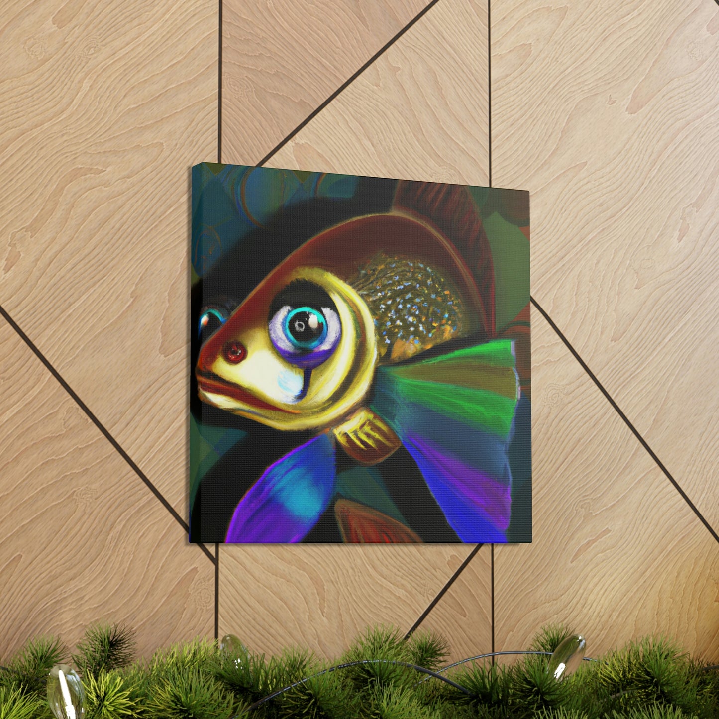 Guppy Art Deco Swirl - Canvas