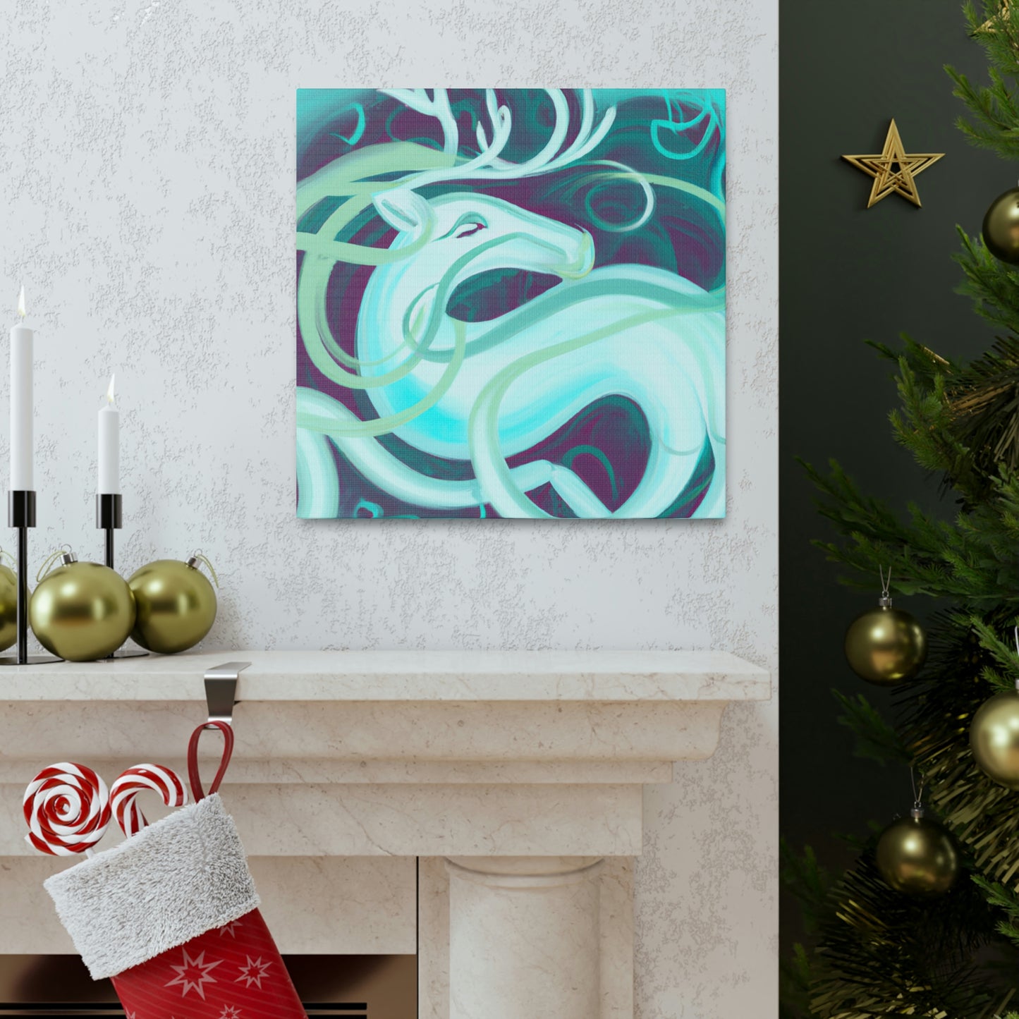 Reindeer in Expressionism - Canvas