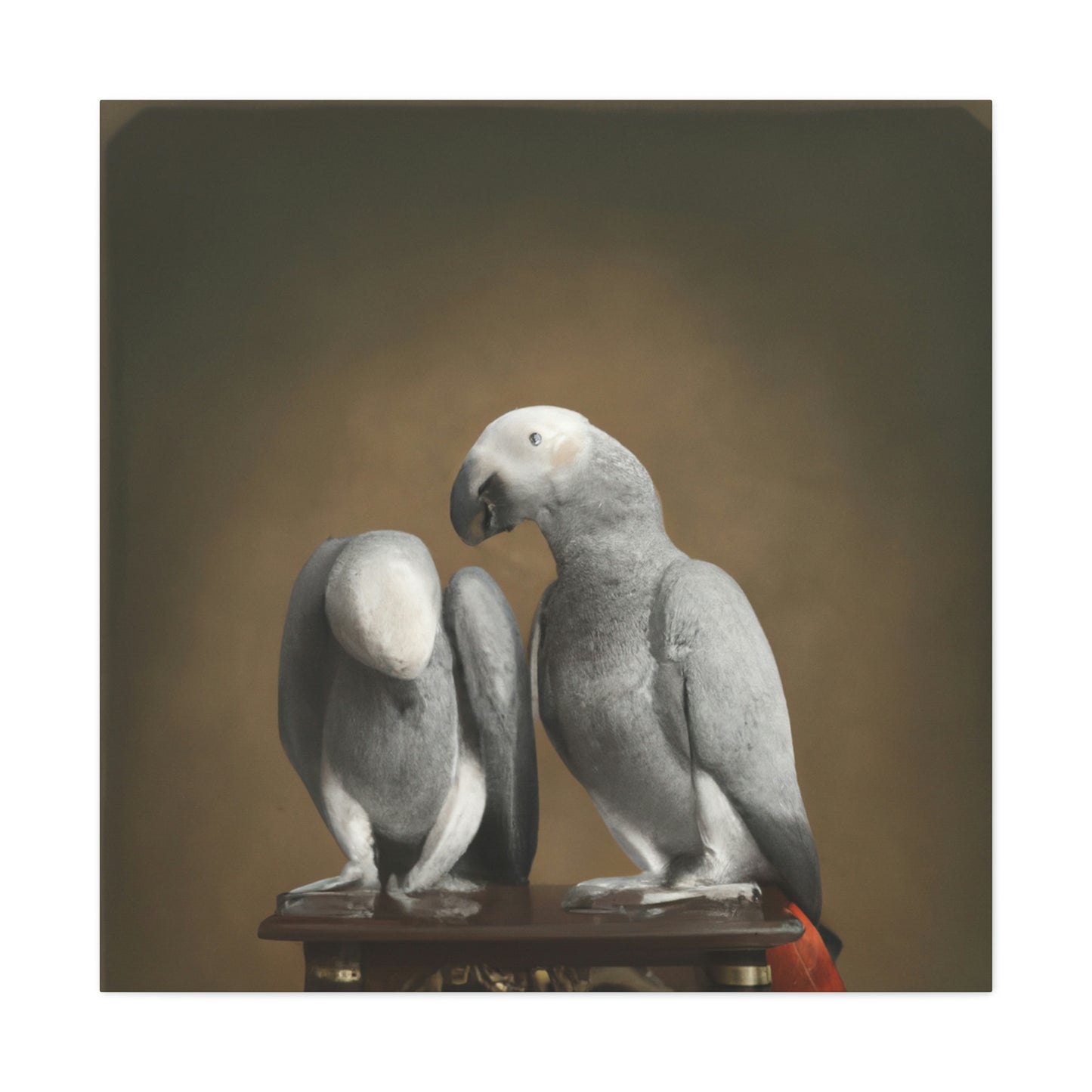 African Greys Sublime. - Canvas