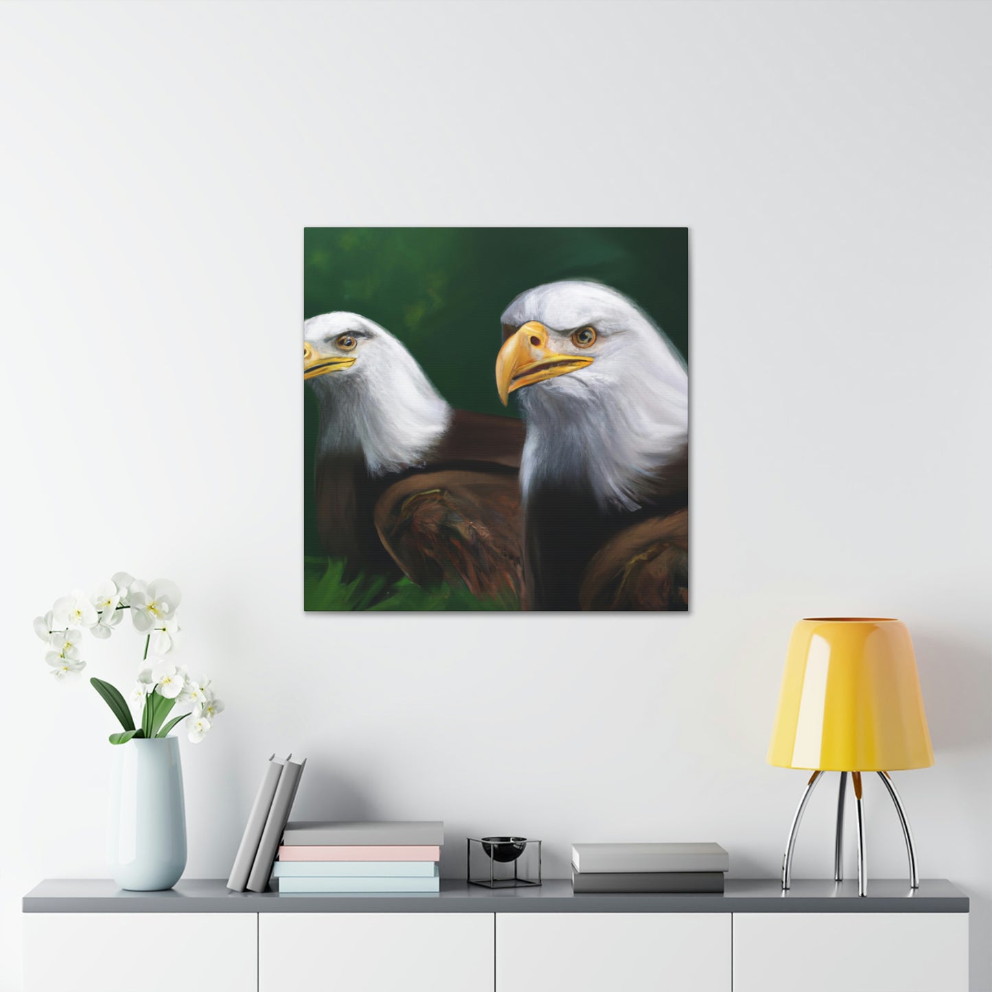 Bald Eagles in Flight - Canvas