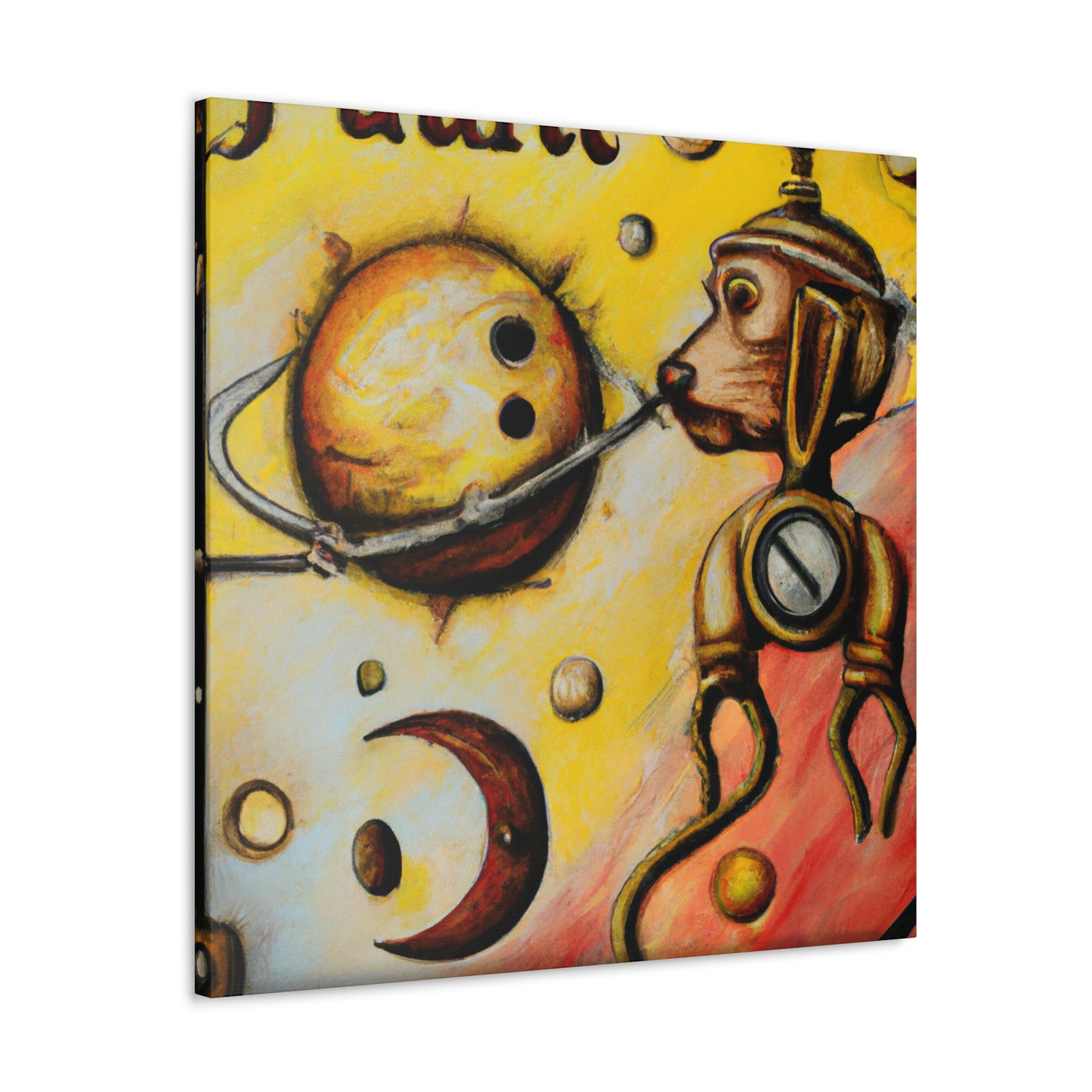 "Pluto in Steampunk Age" - Canvas