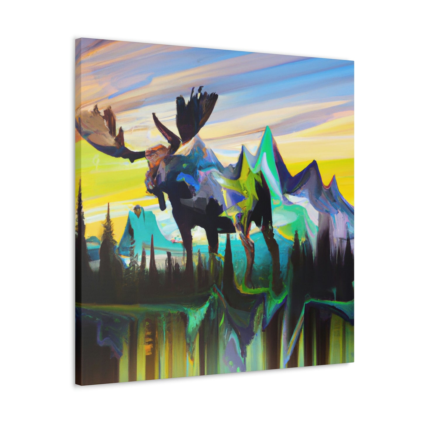 Moose in Art Deco - Canvas