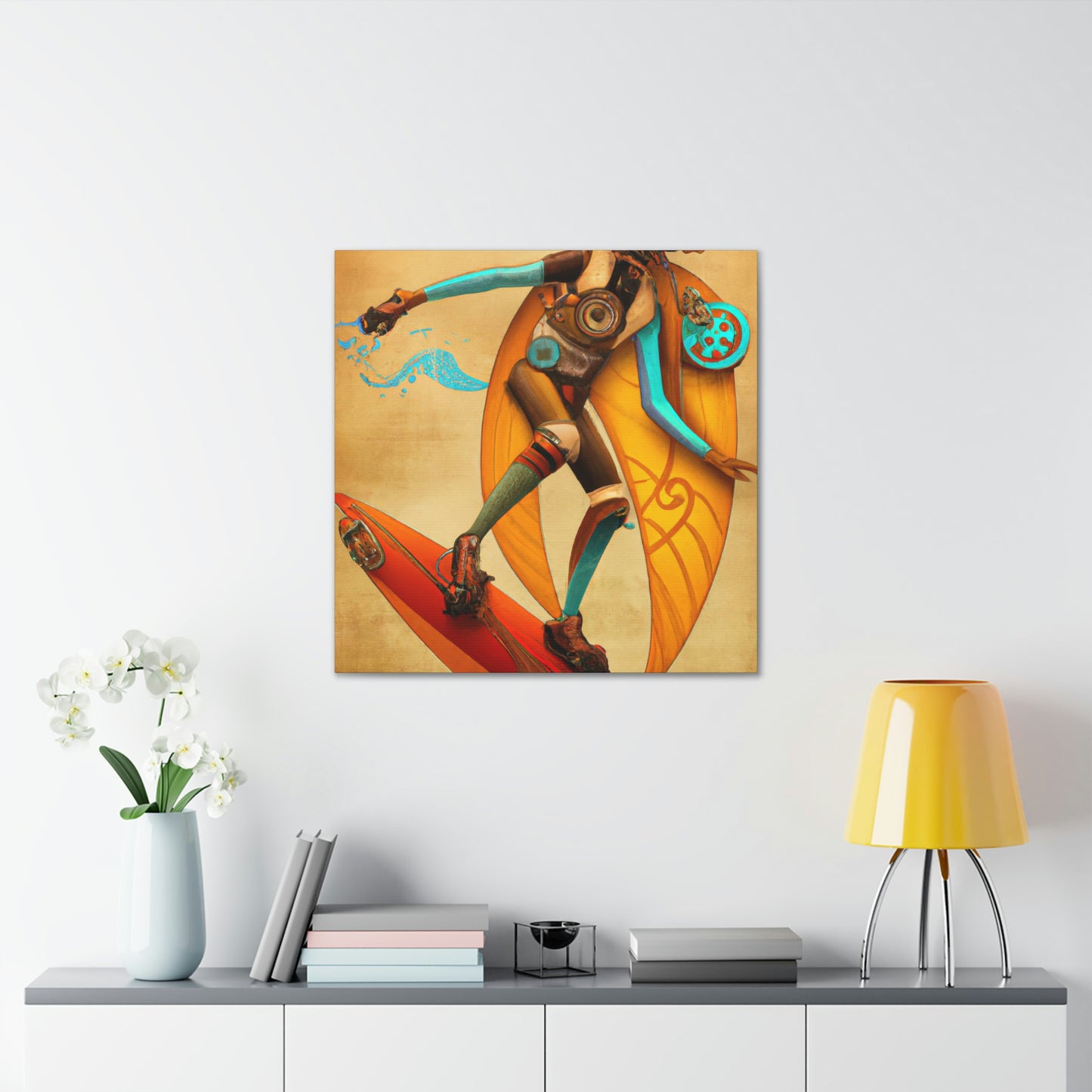 Steampunk Surfing Vista - Canvas