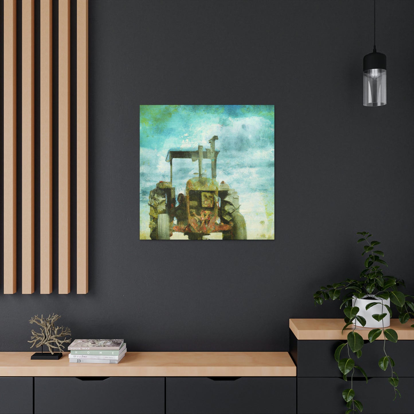 "Tractor in Surrealism" - Canvas