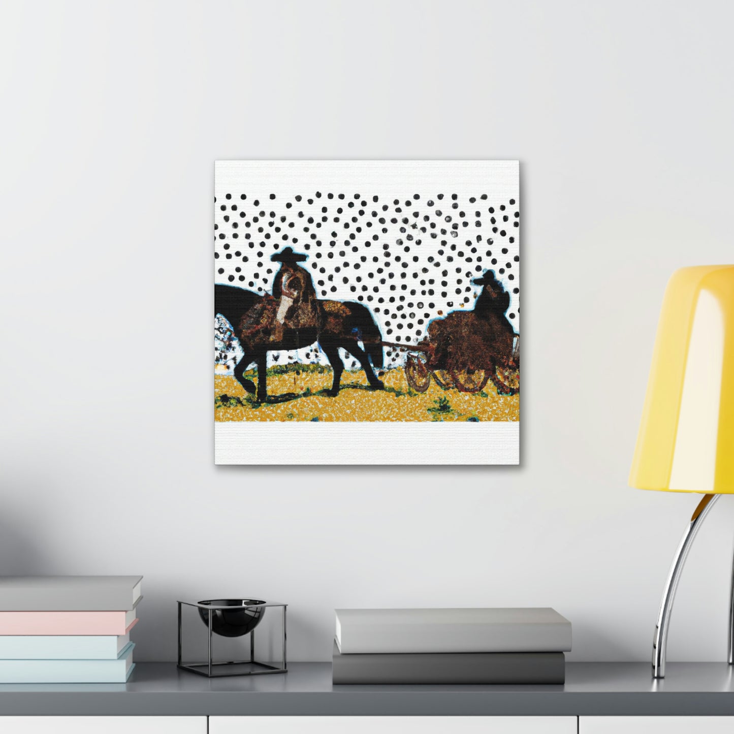 Stagecoach in Pointillism - Canvas